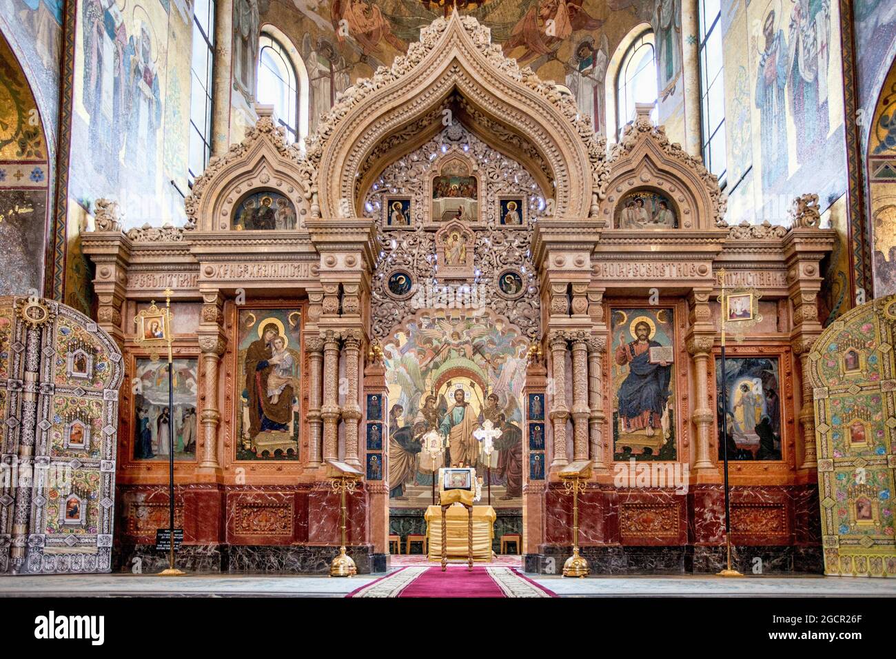 Kirche des Retters auf Blut, St. Petersburg, Russland Stockfoto
