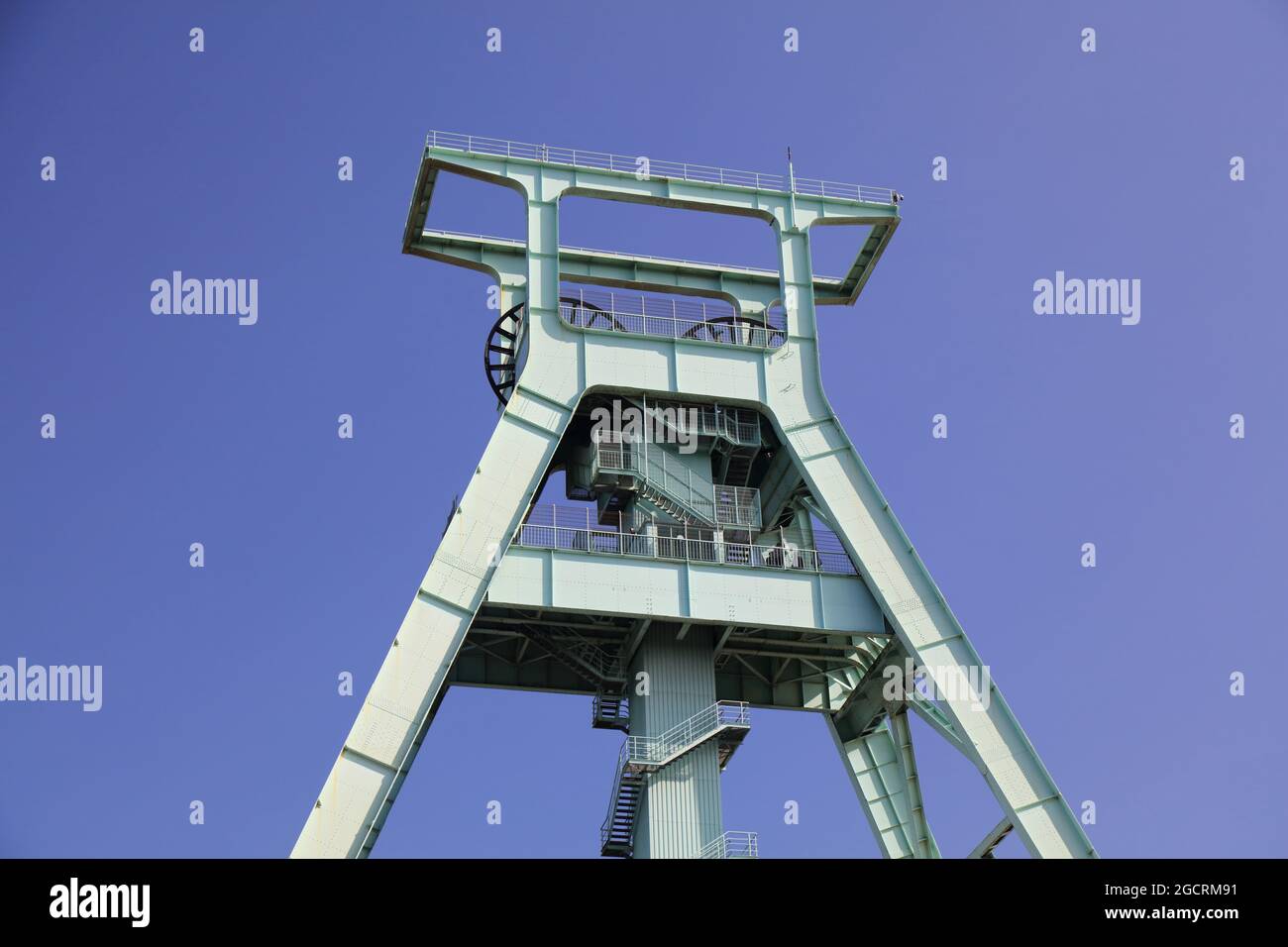 Bochum, Deutschland. Industrielles Erbe des Ruhrgebiets. Ehemaliges Kohlebergwerk, heute Deutsches Bergbaumuseum. Stockfoto