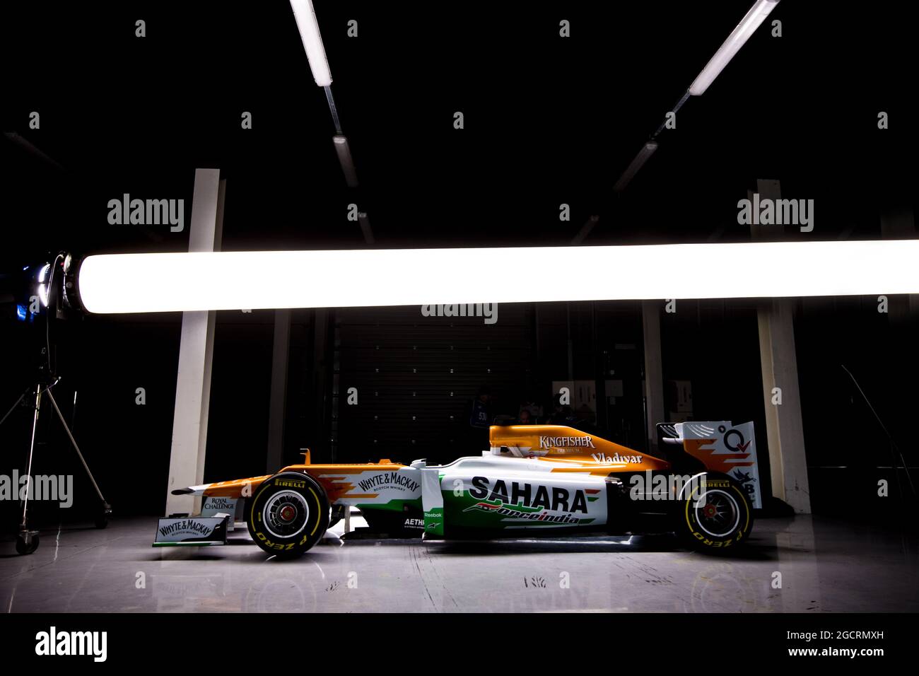 Sahara Force India Formel-1-Team – VJM05-Start – Silverstone, Großbritannien, 03.02.2012 Stockfoto