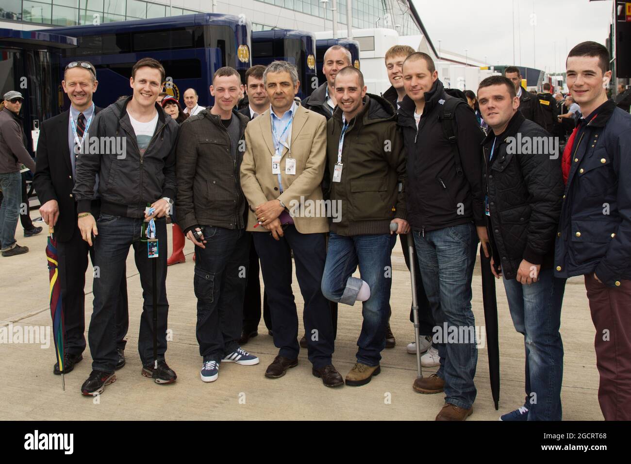 Rowan Atkinson (GBR) Schauspieler. Großer Preis von Großbritannien, Sonntag, 8. Juli 2012. Silverstone, England. Stockfoto