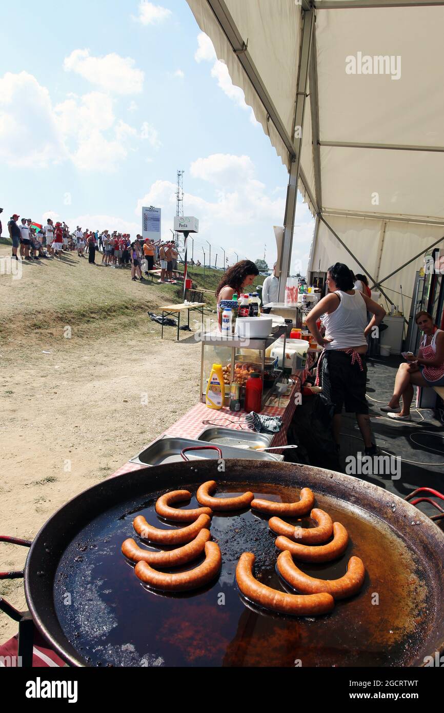 Fans und Atmosphäre. Großer Preis von Ungarn, Samstag, 28. Juli 2012. Budapest, Ungarn. Stockfoto