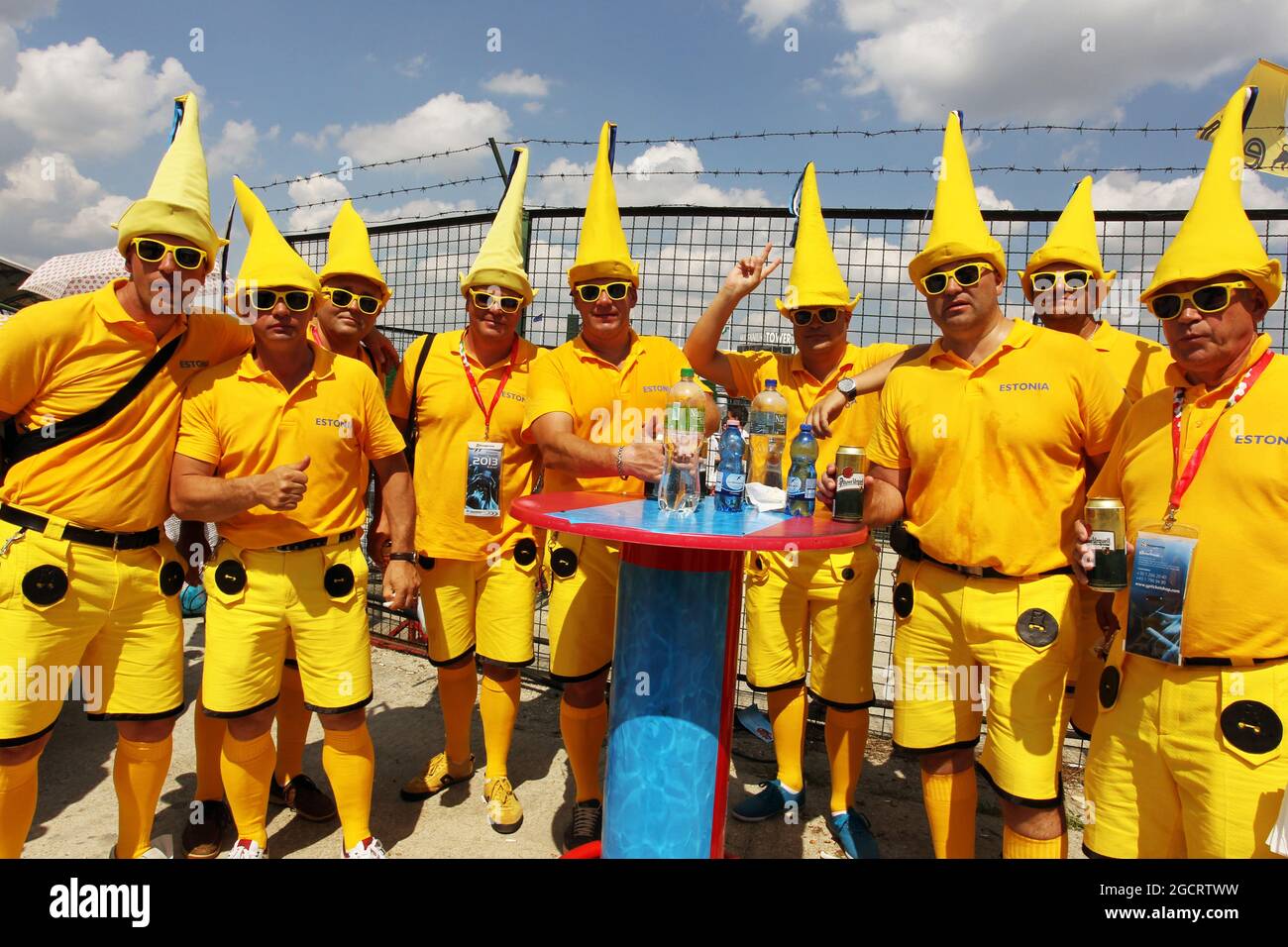 Fans und Atmosphäre. Großer Preis von Ungarn, Samstag, 28. Juli 2012. Budapest, Ungarn. Stockfoto