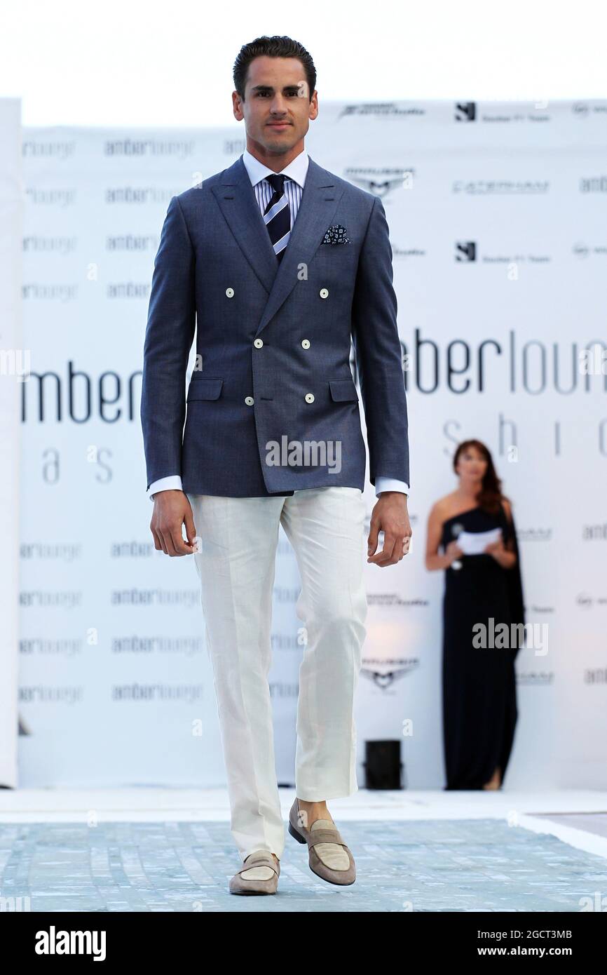 Adrian Sutil (GER) Sahara Force India F1 auf der Amber Lounge Fashion Show. Großer Preis von Monaco, Freitag, 24. Mai 2013. Monte Carlo, Monaco. Stockfoto