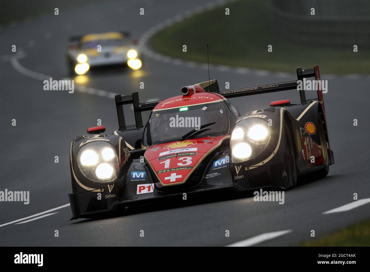 Andrea Belicchi (ITA) / Mathias Beche (SUI) / Cong Fu Cheng (CHN) Rebellion Racing, Lola B12/60 Coupe, Toyota. 24-Stunden-Testtag von Le Mans, Sonntag, 9. Juni 2013. Le Mans, Frankreich. Stockfoto