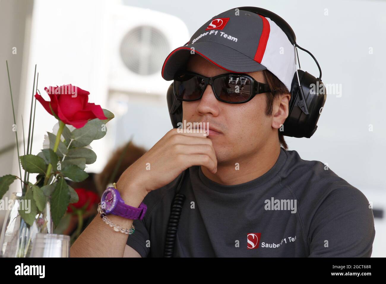 Kimiya Sato (JPN) sauberer Testfahrer. Formel-1-Test für junge Fahrer, Tag 2, Donnerstag, 18. Juli 2013. Silverstone, England. Stockfoto