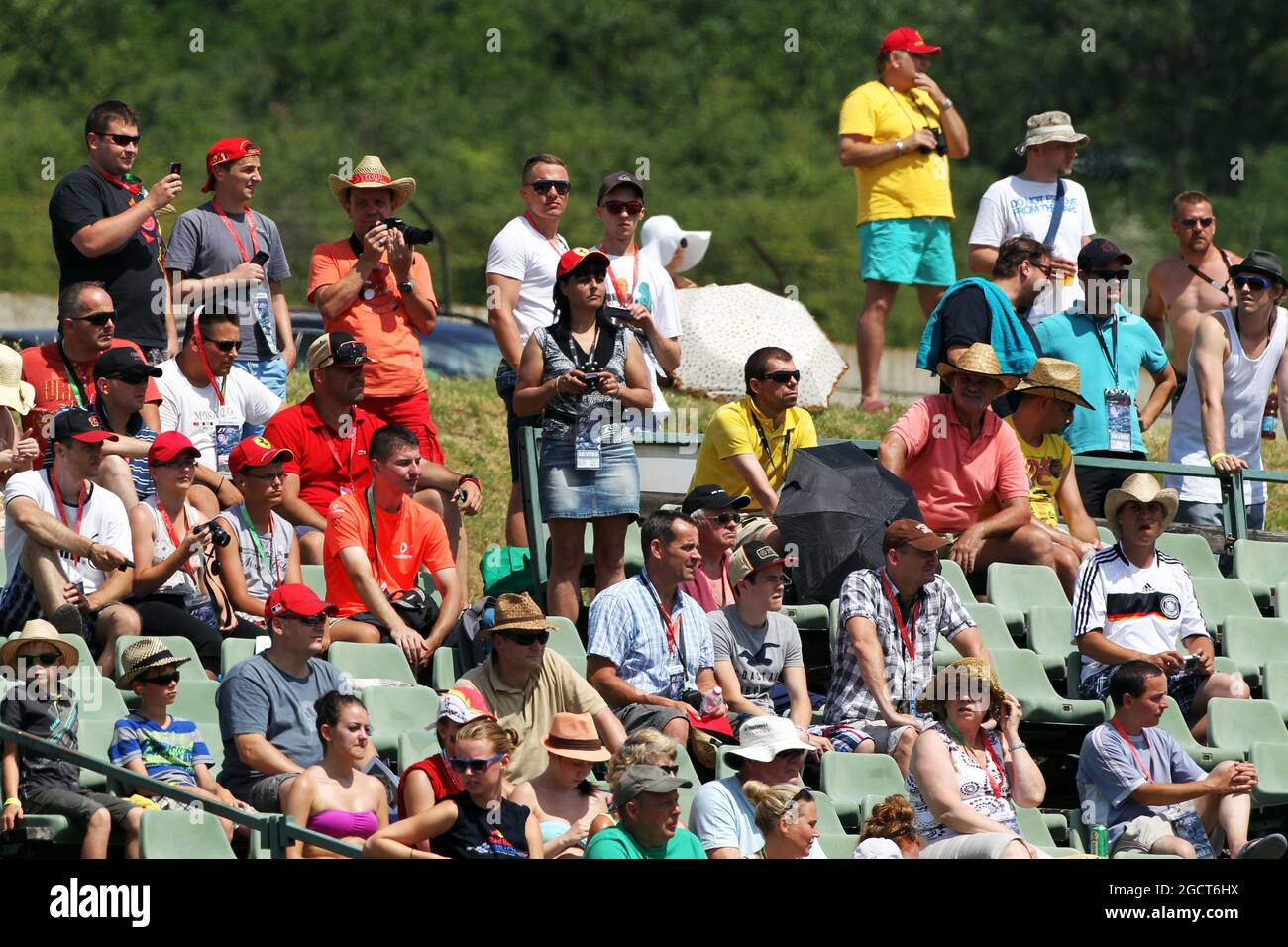 Lüfter. Großer Preis von Ungarn, Freitag, 26. Juli 2013. Budapest, Ungarn. Stockfoto