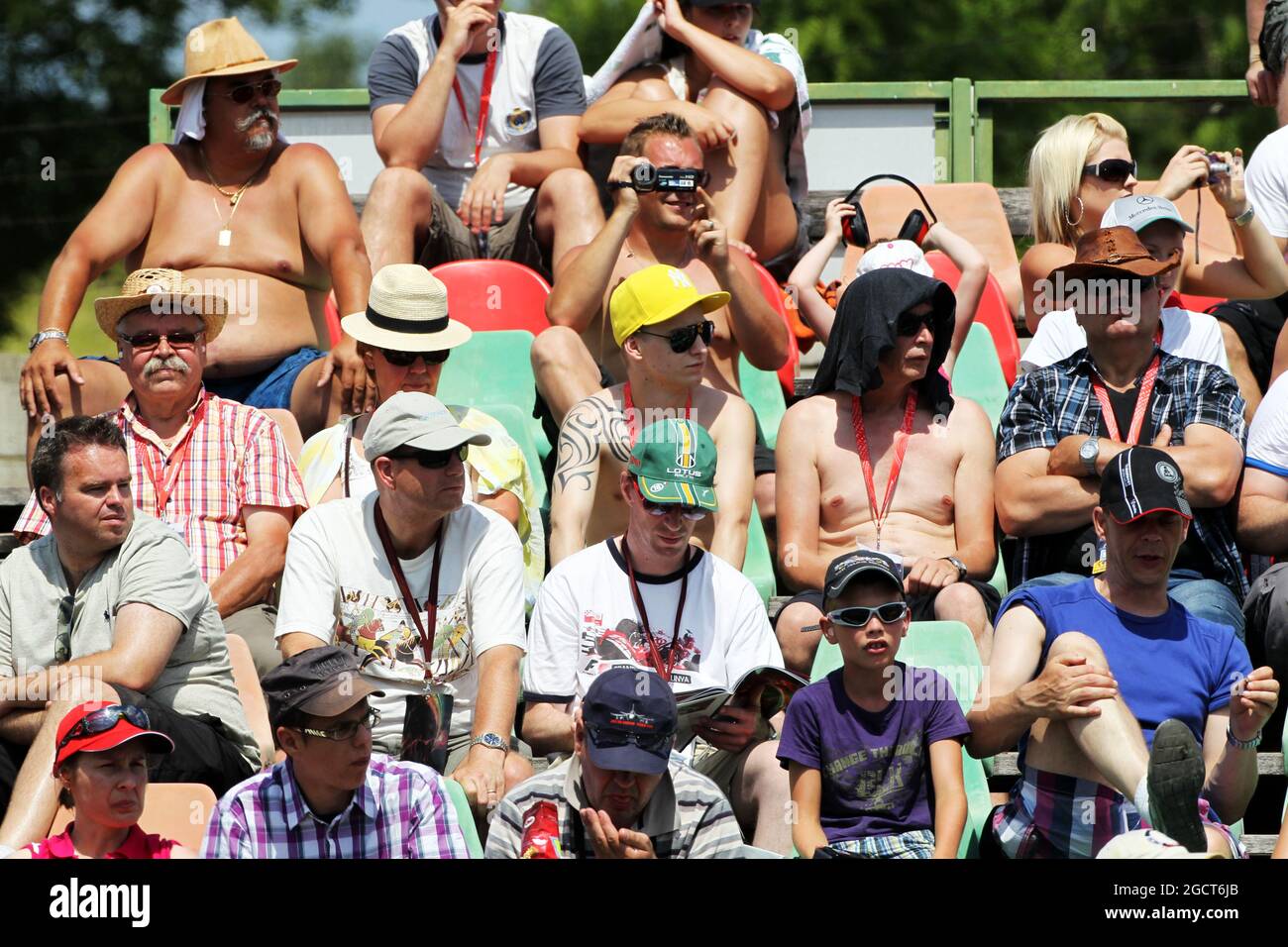 Lüfter. Großer Preis von Ungarn, Freitag, 26. Juli 2013. Budapest, Ungarn. Stockfoto