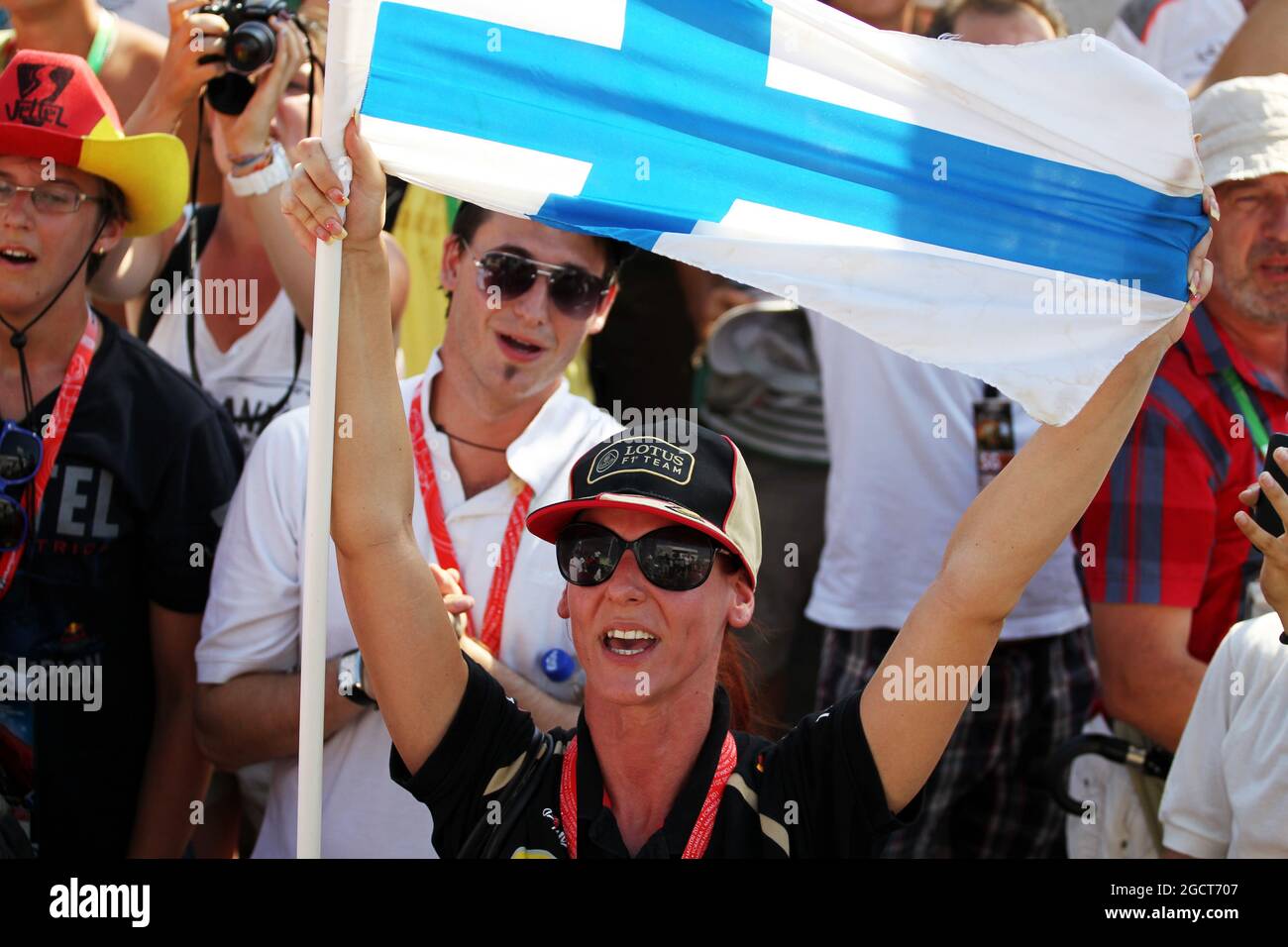 Lüfter. Großer Preis von Ungarn, Sonntag, 28. Juli 2013. Budapest, Ungarn. Stockfoto