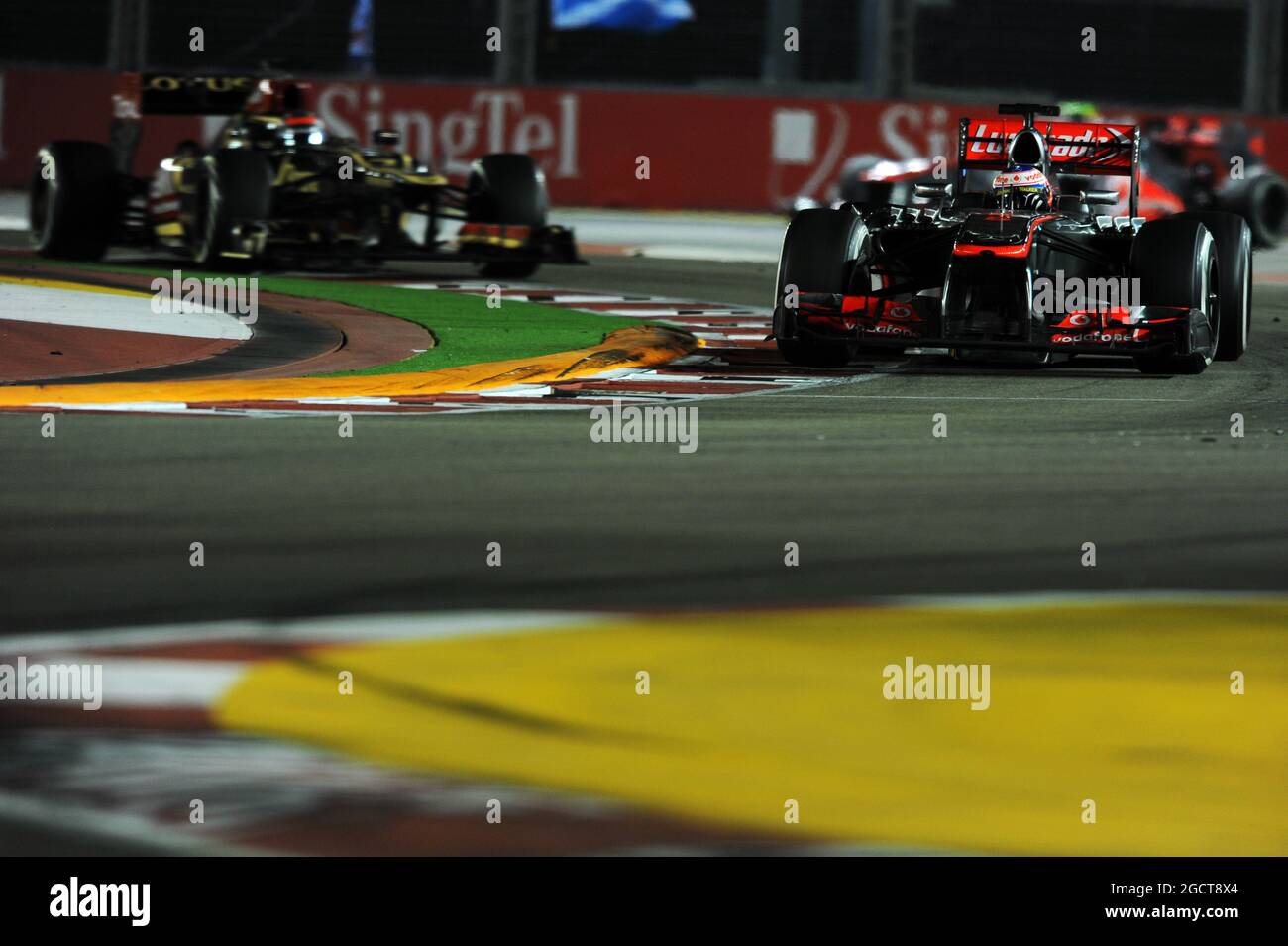 Jenson-Taste (GBR) McLaren MP4-28. Großer Preis von Singapur, Sonntag, 22. September 2013. Marina Bay Street Circuit, Singapur. Stockfoto