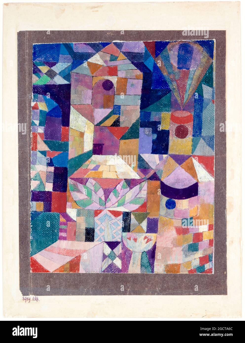 Paul Klee, Schlossgarten, abstrakte Malerei, 1919 Stockfoto