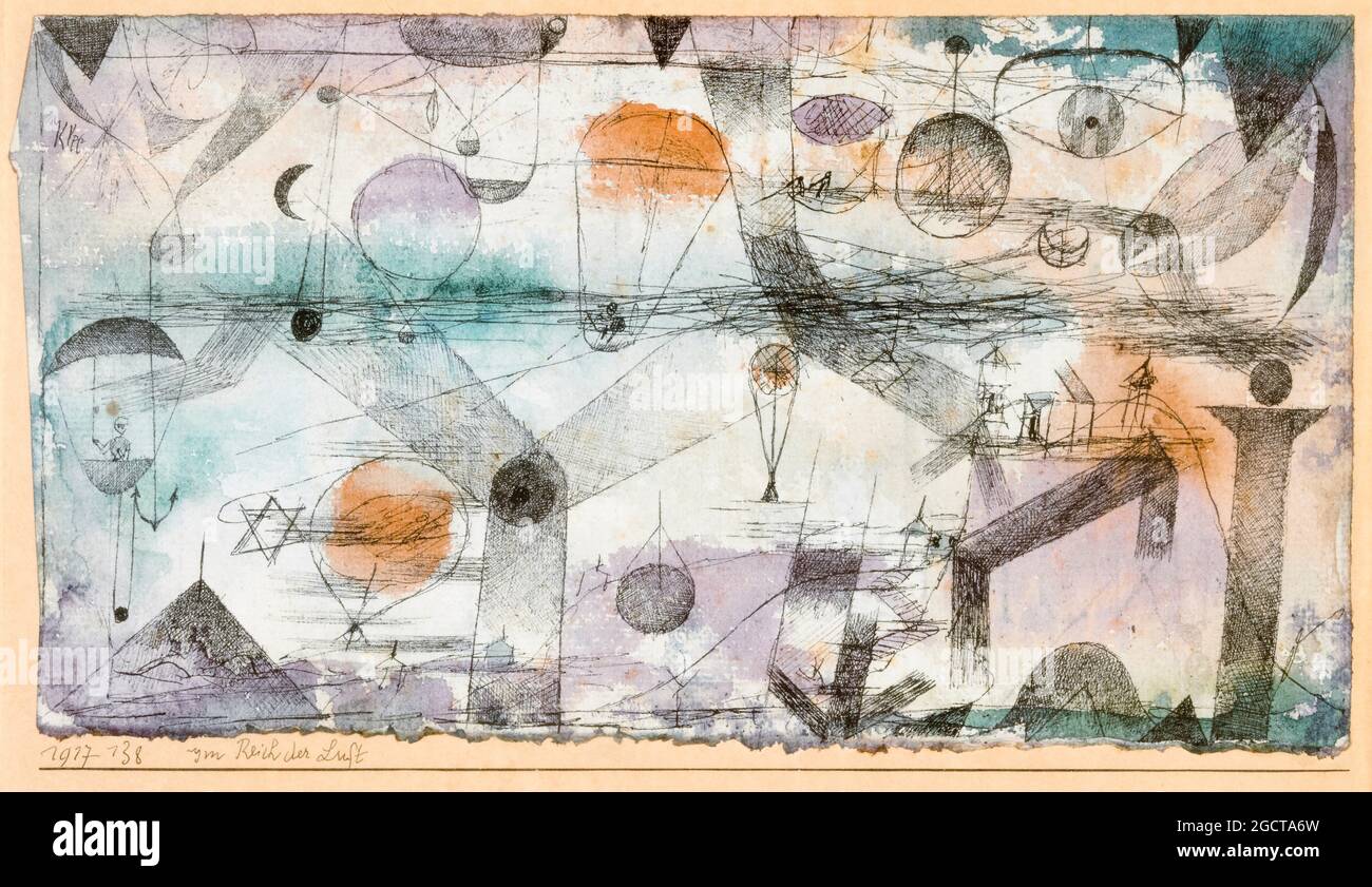 Paul Klee, im Reich der Luft, abstrakte Malerei, 1917 Stockfoto