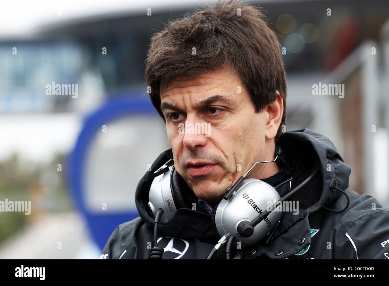 Toto Wolff (GER) Mercedes AMG F1 Aktionär und Executive Director. Formel-1-Tests, Tag vier, Freitag, 31. Januar 2014. Jerez, Spanien. Stockfoto