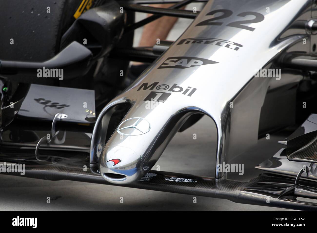 McLaren MP4-29 Nosecon. Formel-1-Test, Bahrain Test 2, Tag 2, Freitag, 28. Februar 2014. Sakhir, Bahrain. Stockfoto