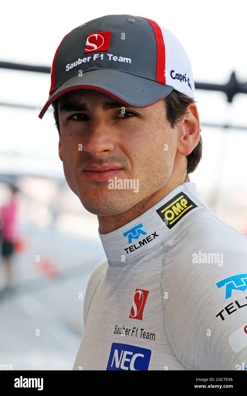 Adrian Sutil (GER) sauber. Formel-1-Test, Bahrain-Test zwei, Tag drei, Samstag, 1. Spiel 2014. Sakhir, Bahrain. Stockfoto