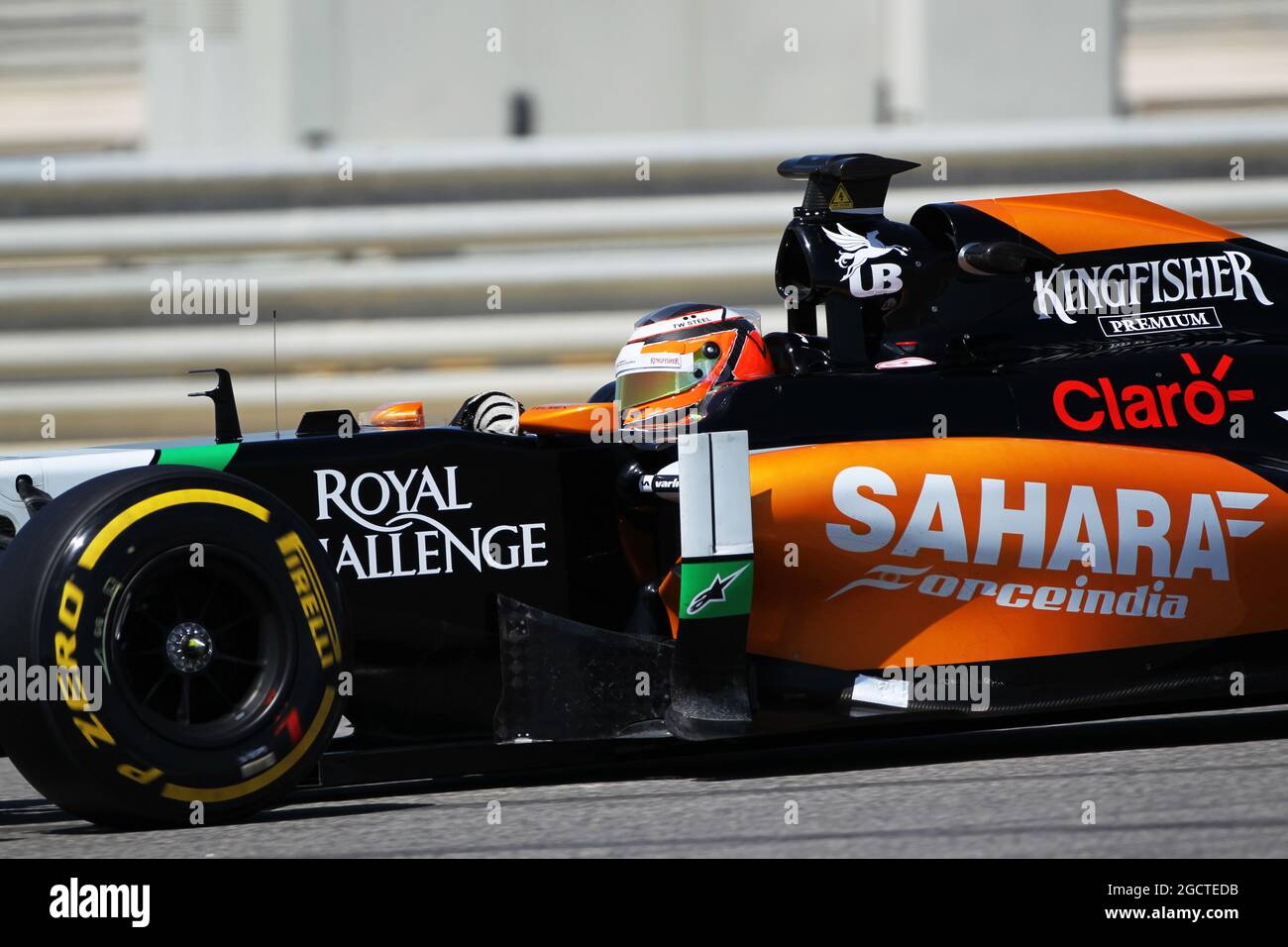 Nico Hulkenberg (GER) Sahara Force India F1 VJM07. Formel-1-Test, Bahrain Test zwei, Tag vier, Sonntag, 2. März 2014. Sakhir, Bahrain. Stockfoto