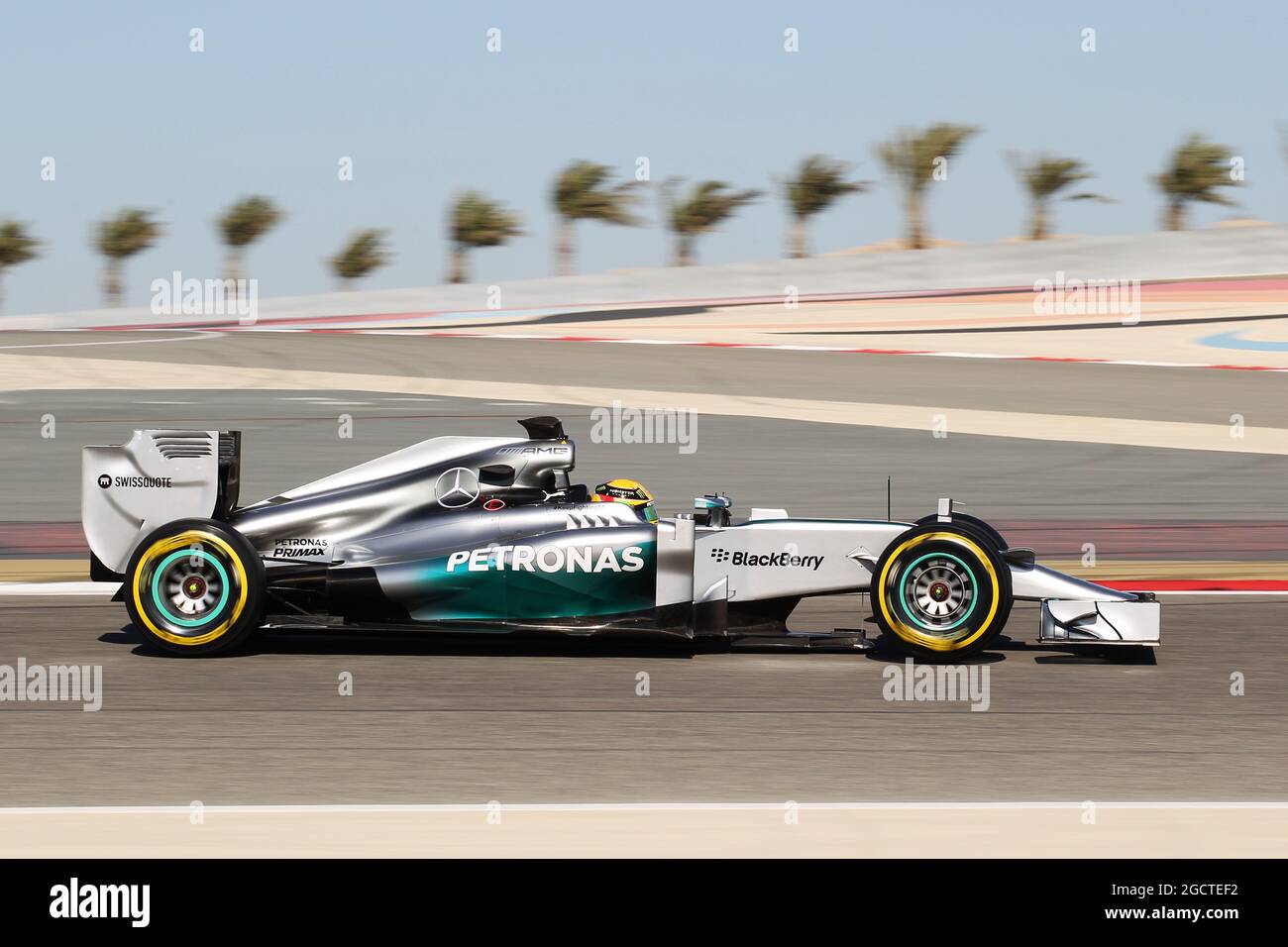 Lewis Hamilton (GBR) Mercedes AMG F1 W05. Formel-1-Test, Bahrain Test zwei, Tag vier, Sonntag, 2. März 2014. Sakhir, Bahrain. Stockfoto