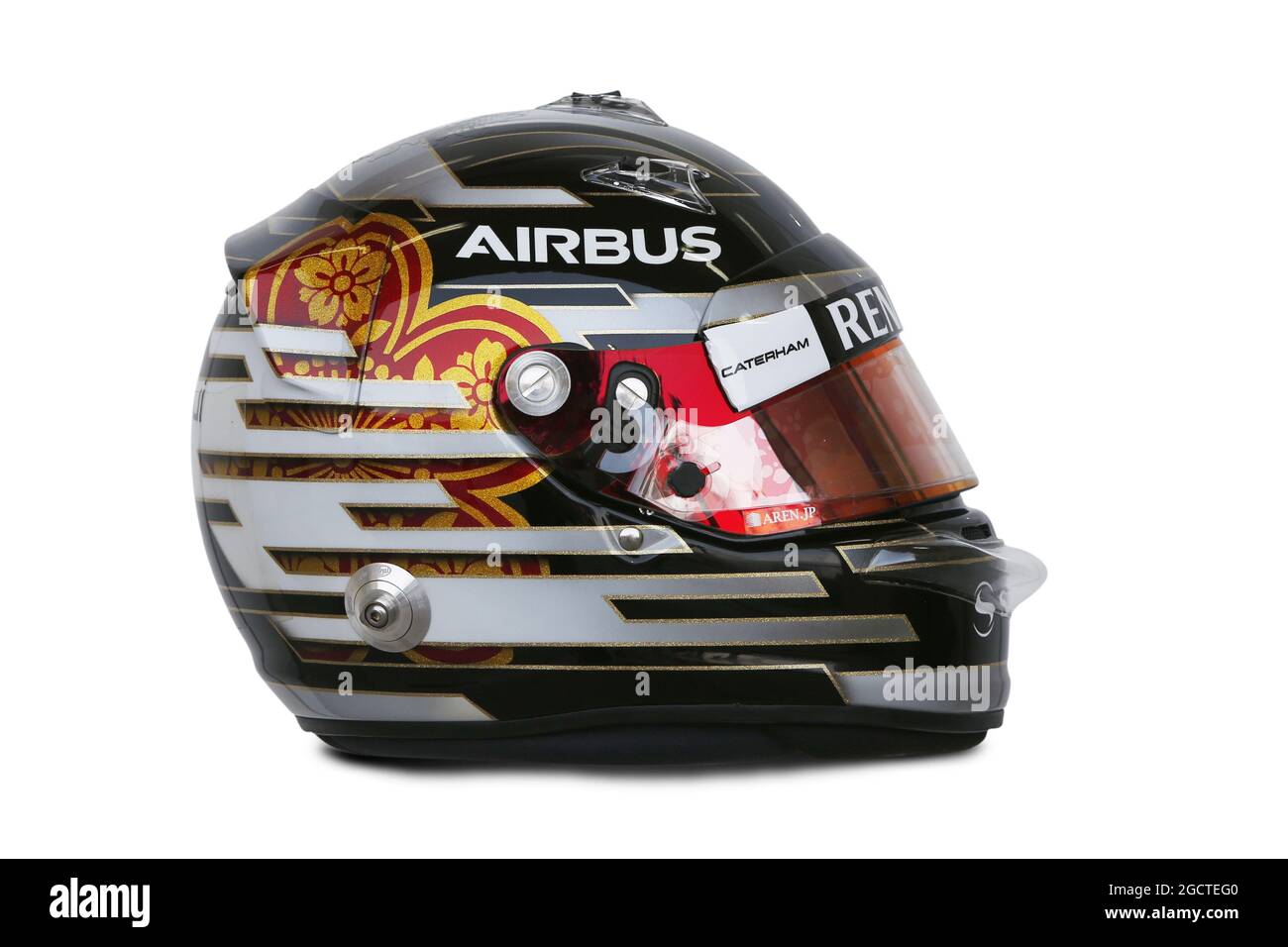 Der Helm von Kamui Kobayashi (JPN) Caterham. Formel-1-Tests, Tag vier, Freitag, 31. Januar 2014. Jerez, Spanien. Stockfoto