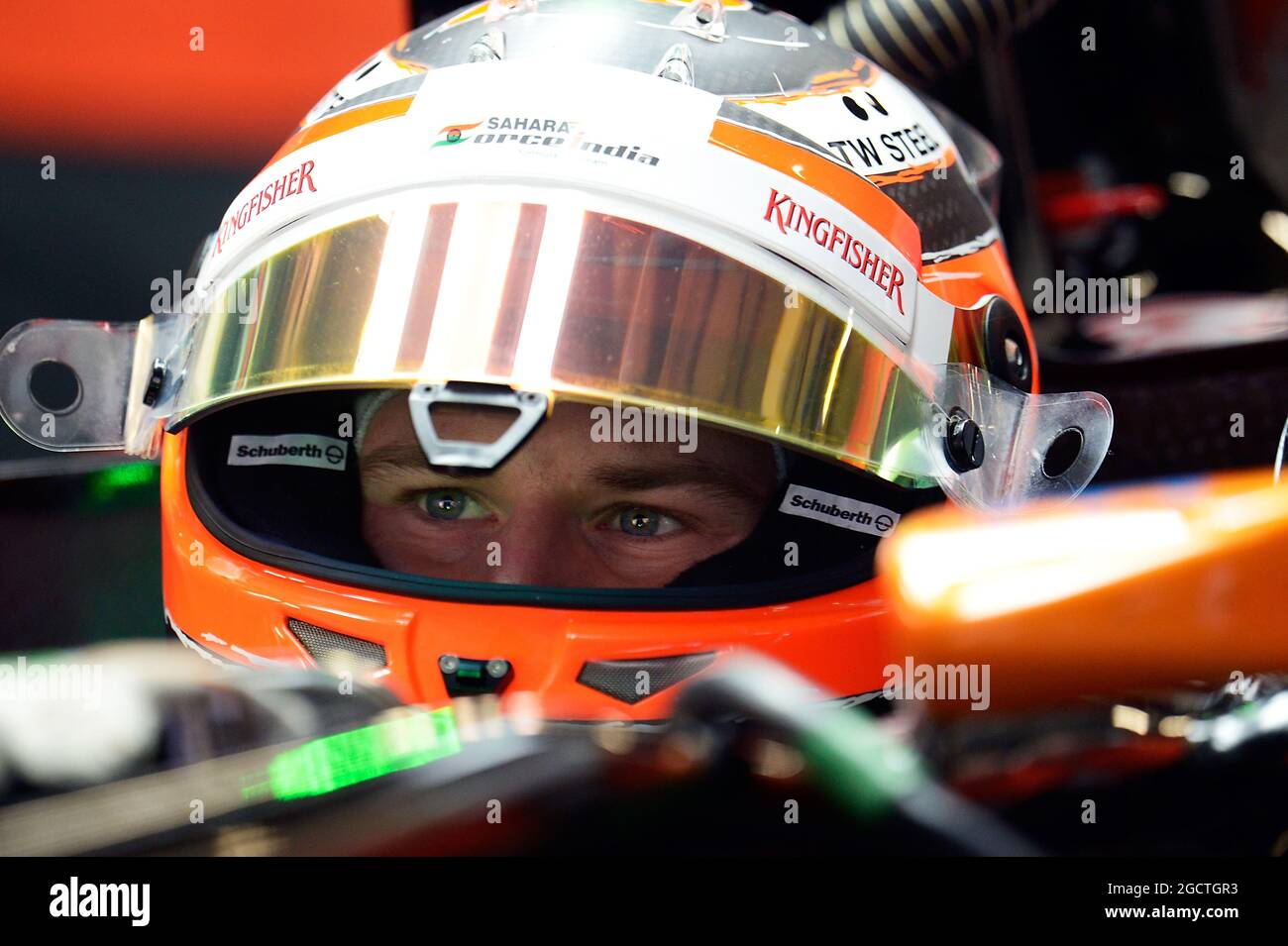 Nico Hulkenberg (GER) Sahara Force India F1 VJM07. Großer Preis von China, Freitag, 18. April 2014. Shanghai, China. Stockfoto