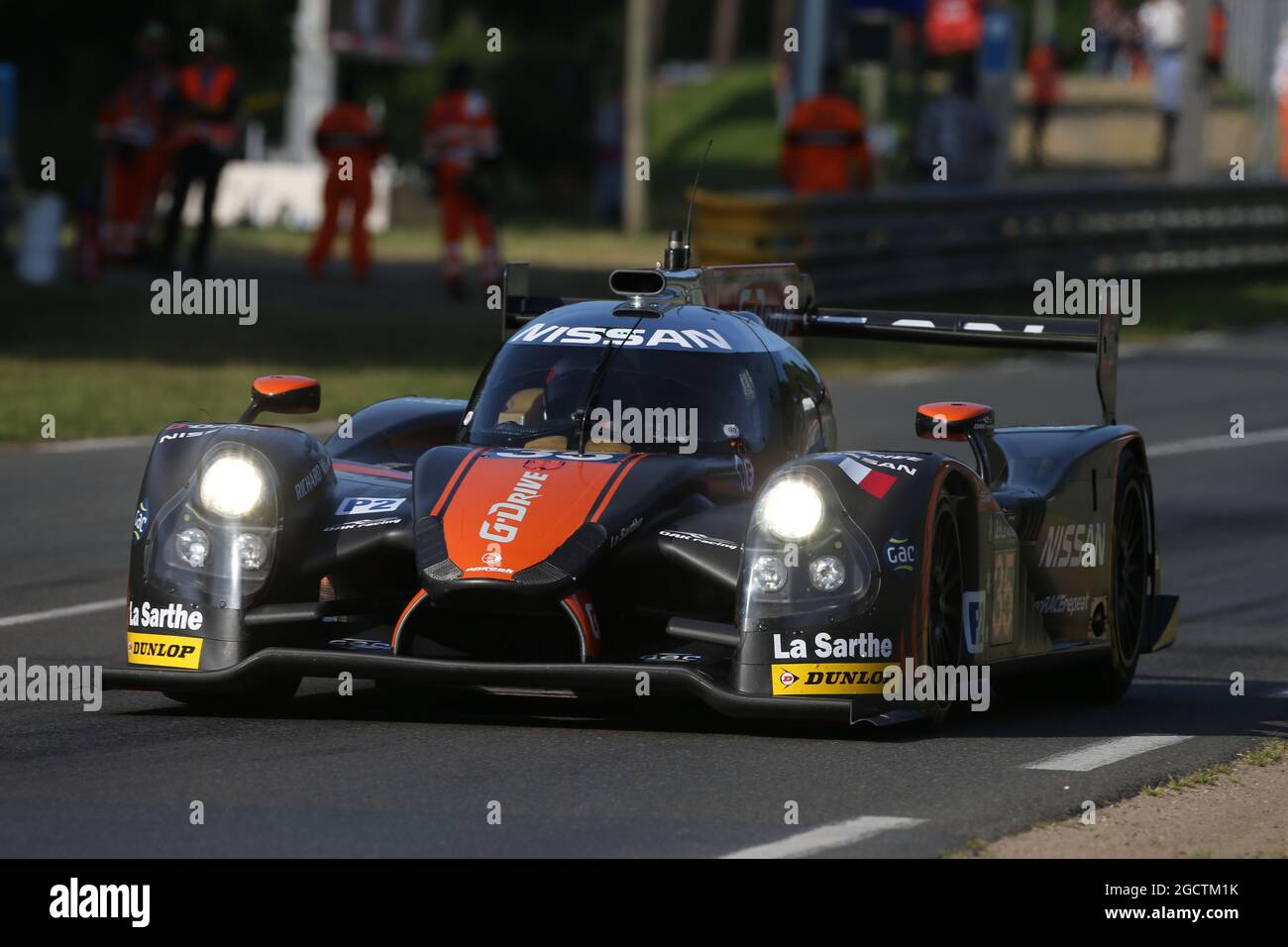 Alex Brundle (GBR) / Jann Mardenborough (GBR) / Mark Shulzhitskiy (RUS) #35 Oak Racing Morgan Nissan. FIA-Langstrecken-Weltmeisterschaft, 24 Stunden von Le Mans -Qualifying, Donnerstag, 12. Juni 2014. Le Mans, Frankreich. Stockfoto