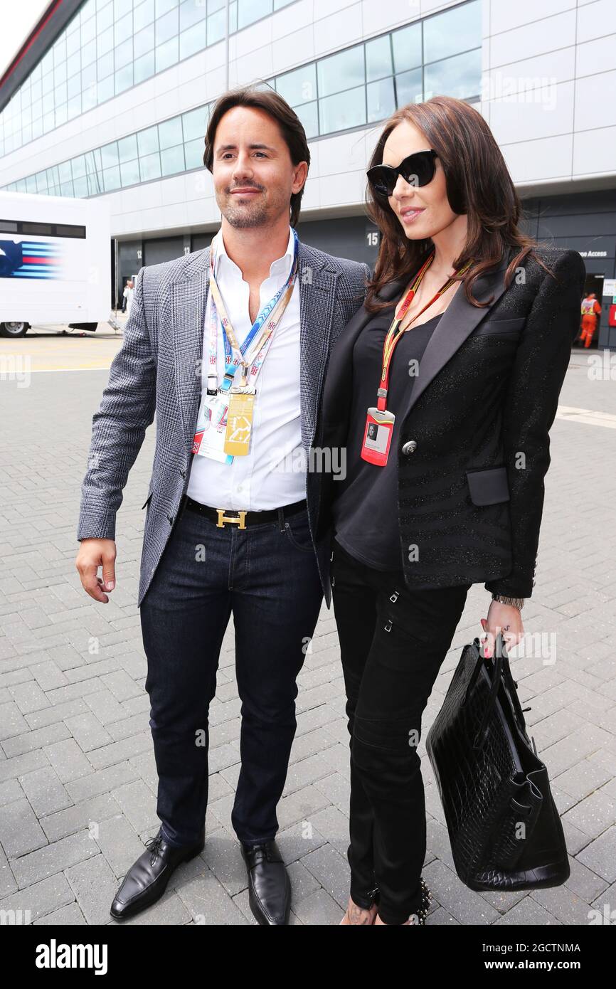Tamara Ecclestone (GBR) mit Ehemann Jay Rutland (GBR). Großer Preis von Großbritannien, Sonntag, 6. Juli 2014. Silverstone, England. Stockfoto