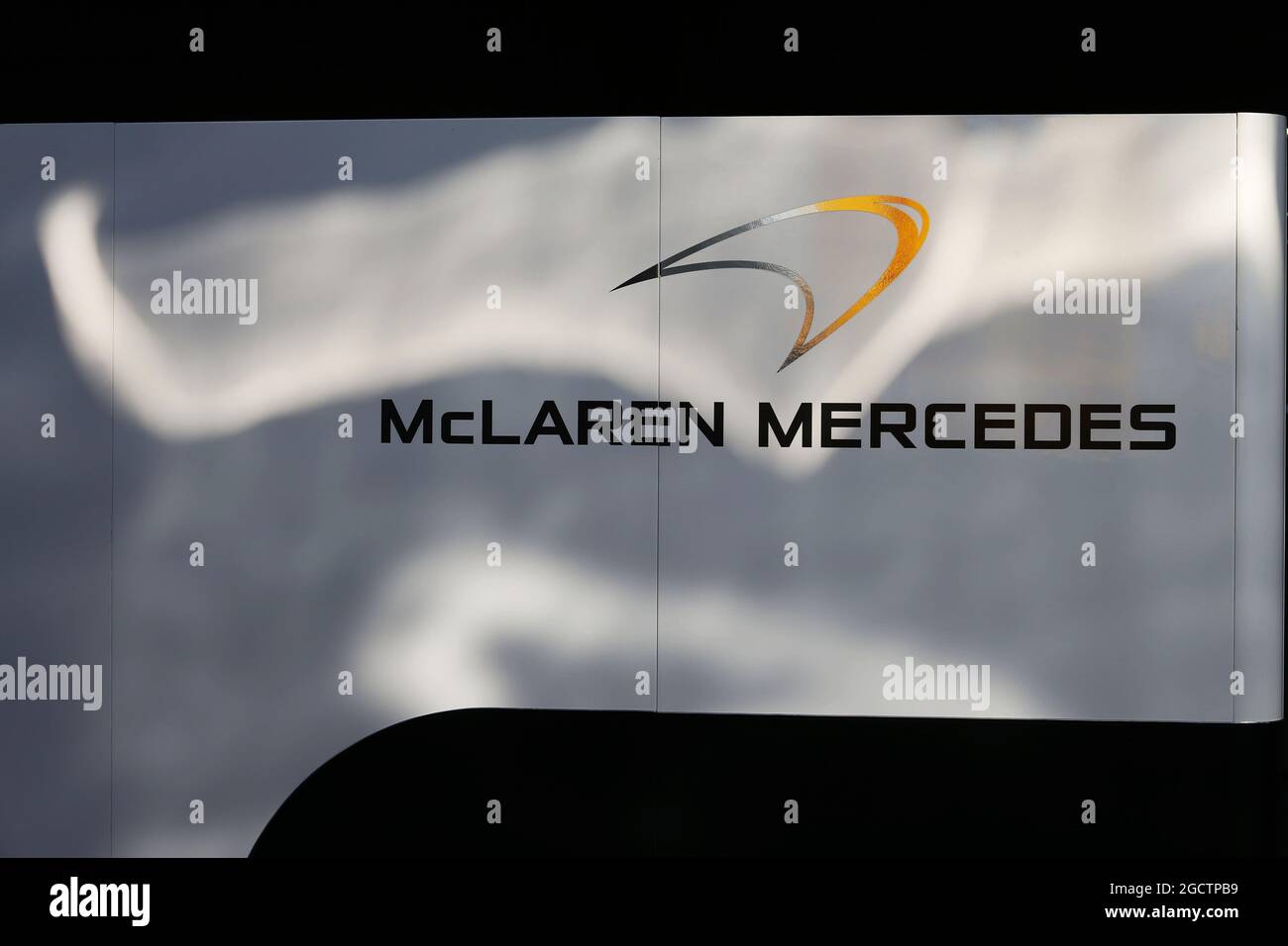 McLaren Logo. Großer Preis von Deutschland, Freitag, 18. Juli 2014. Hockenheim, Deutschland. Stockfoto