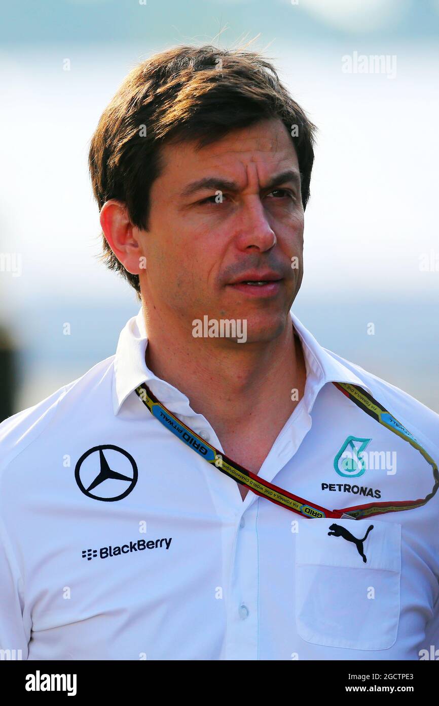 Toto Wolff (GER) Mercedes AMG F1 Aktionär und Executive Director. Großer Preis von Deutschland, Samstag, 19. Juli 2014. Hockenheim, Deutschland. Stockfoto