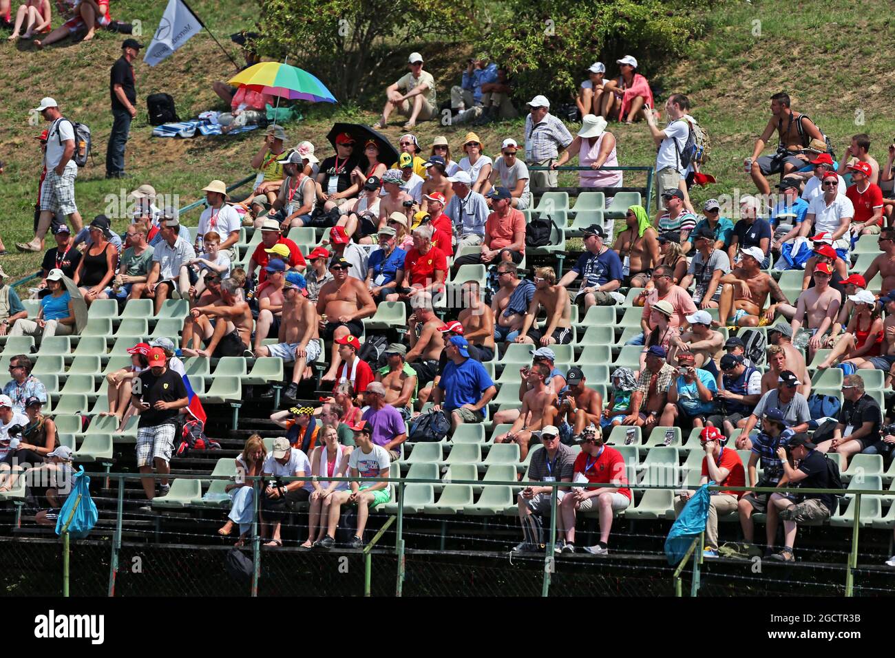 Lüfter. Großer Preis von Ungarn, Samstag, 26. Juli 2014. Budapest, Ungarn. Stockfoto