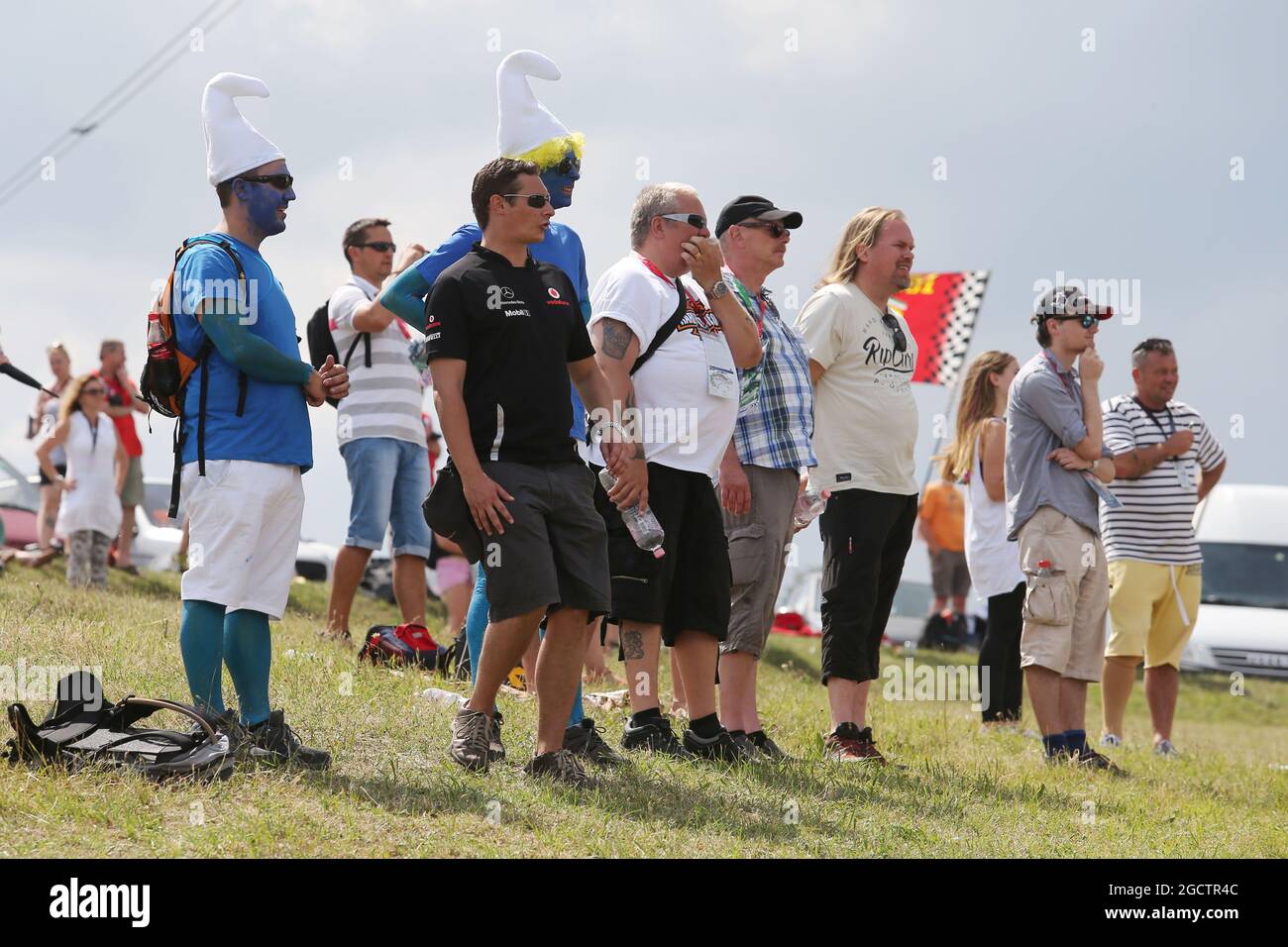 Lüfter. Großer Preis von Ungarn, Samstag, 26. Juli 2014. Budapest, Ungarn. Stockfoto