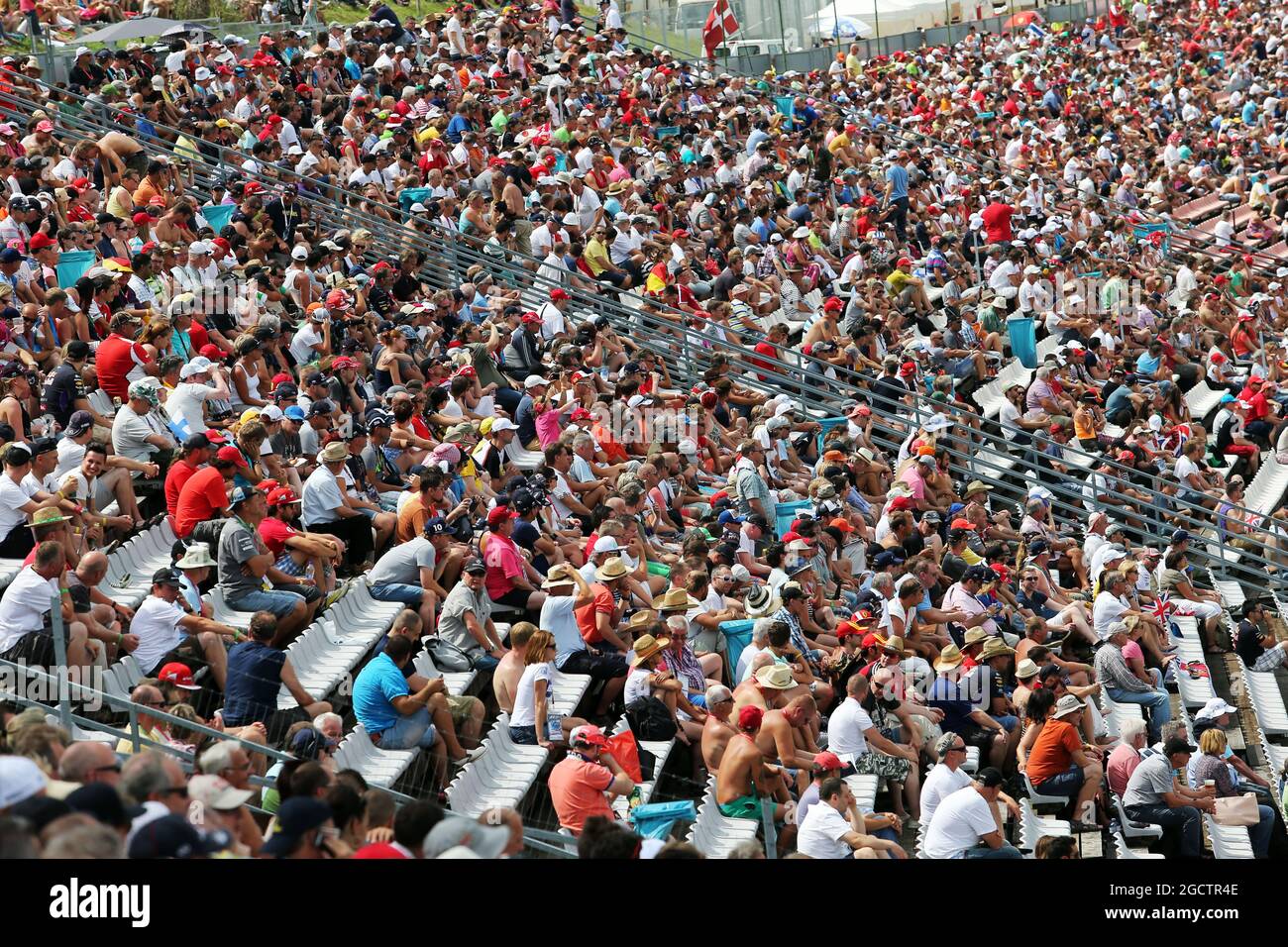 Lüfter. Großer Preis von Ungarn, Samstag, 26. Juli 2014. Budapest, Ungarn. Stockfoto