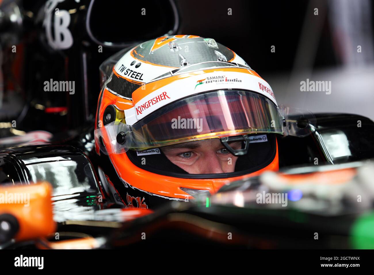Nico Hulkenberg (GER) Sahara Force India F1 VJM07. Großer Preis von Japan, Freitag, 3. Oktober 2014. Suzuka, Japan. Stockfoto