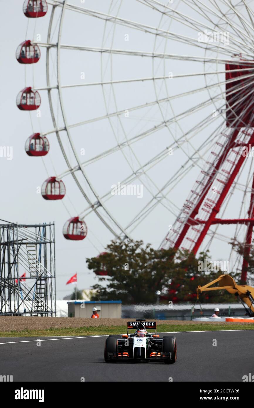 Nico Hulkenberg (GER) Sahara Force India F1 VJM07. Großer Preis von Japan, Freitag, 3. Oktober 2014. Suzuka, Japan. Stockfoto