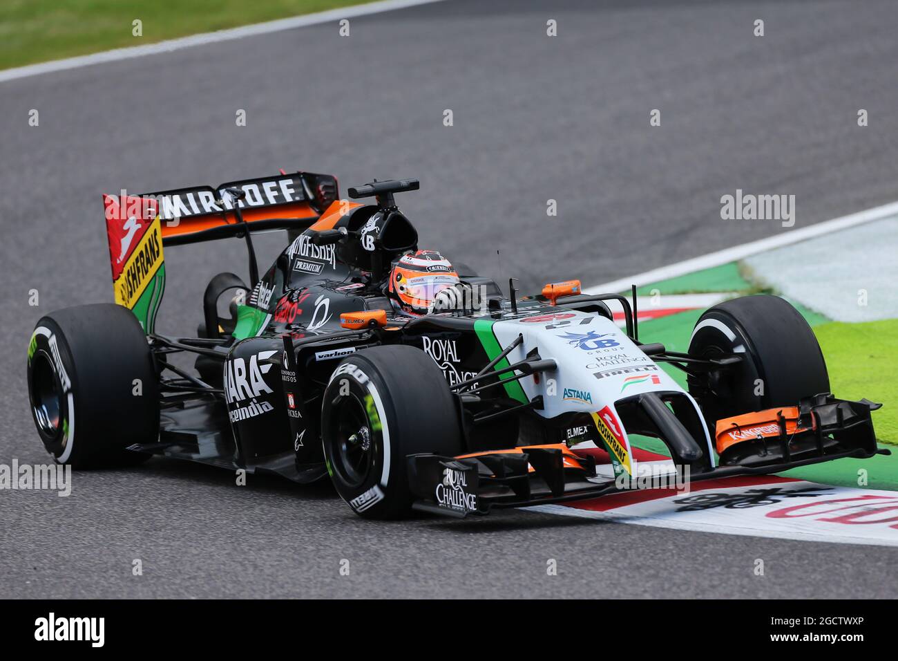 Nico Hulkenberg (GER) Sahara Force India F1 VJM07. Großer Preis von Japan, Freitag, 3. Oktober 2014. Suzuka, Japan. Stockfoto