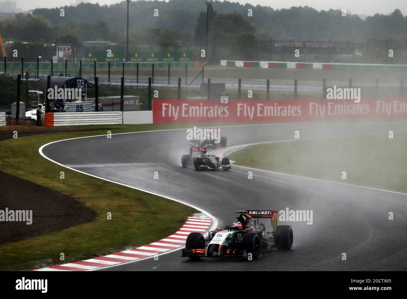 Nico Hulkenberg (GER) Sahara Force India F1 VJM07. Großer Preis von Japan, Sonntag, 5. Oktober 2014. Suzuka, Japan. Stockfoto