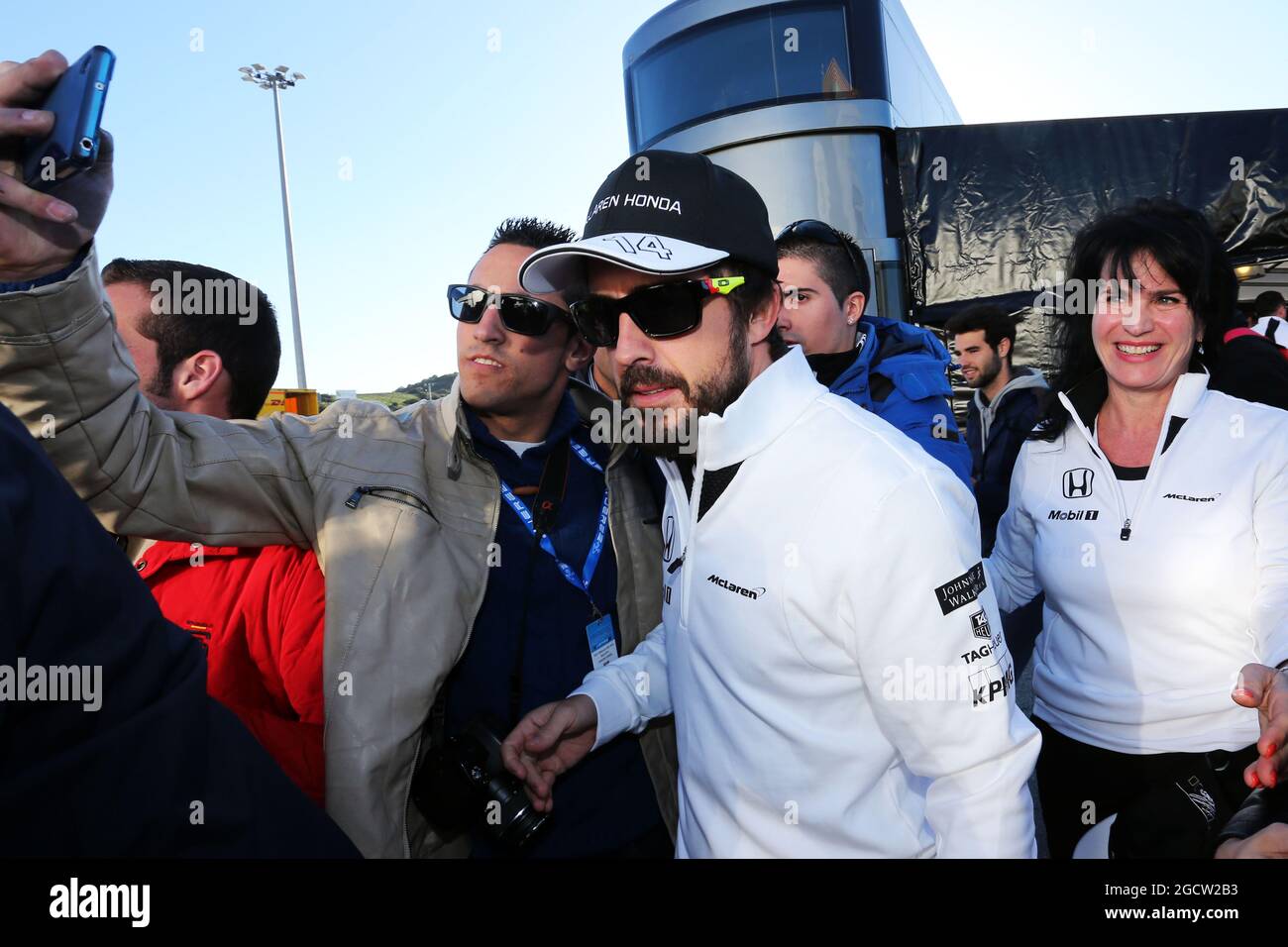 Fernando Alonso (ESP) McLaren. Formel-1-Tests, erster Tag, Sonntag, 1. Februar 2015. Jerez, Spanien. Stockfoto