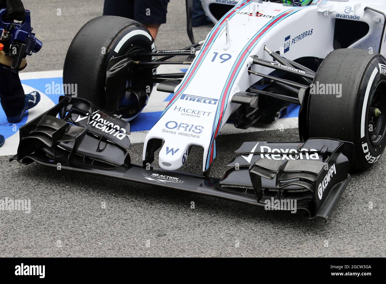 Williams FW37 Frontflügel. Formel-1-Tests, Tag 1, Donnerstag, 26. Februar 2015. Barcelona, Spanien. Stockfoto