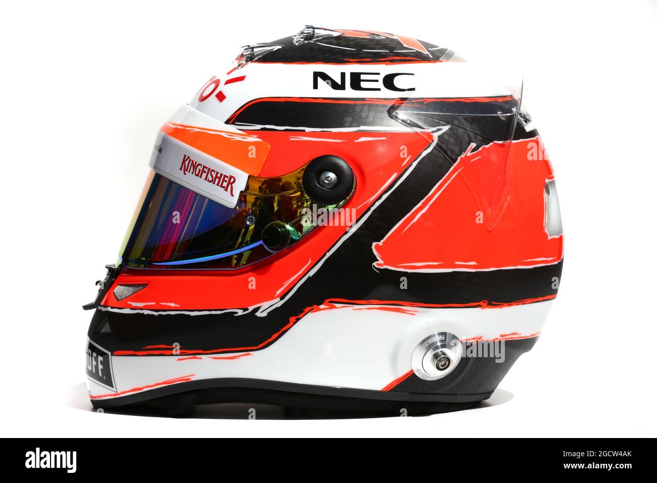 Der Helm von Nico Hulkenberg (GER) Sahara Force India F1. Großer Preis von Australien, Donnerstag, 12. März 2015. Albert Park, Melbourne, Australien. Stockfoto