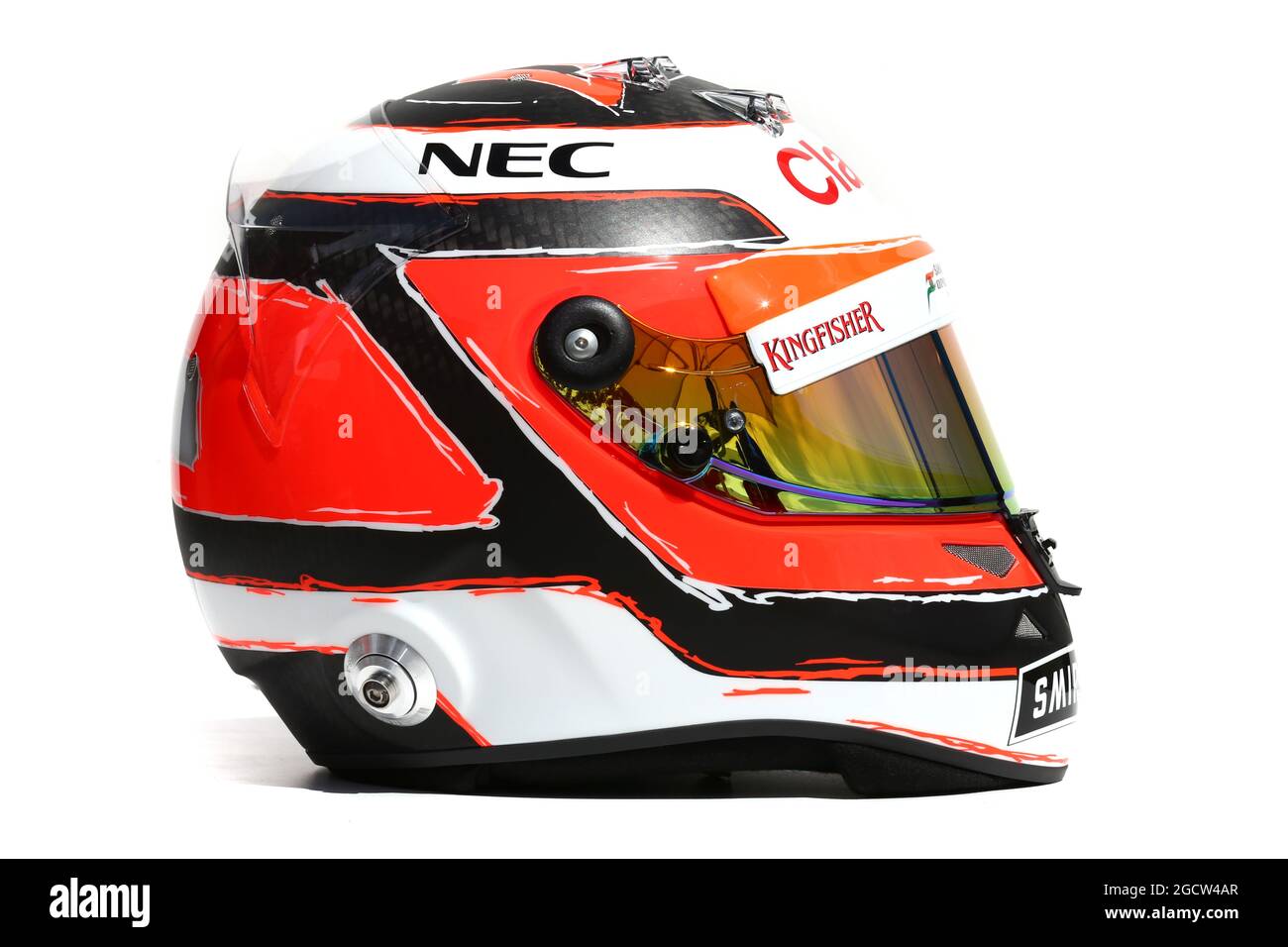 Der Helm von Nico Hulkenberg (GER) Sahara Force India F1. Großer Preis von Australien, Donnerstag, 12. März 2015. Albert Park, Melbourne, Australien. Stockfoto