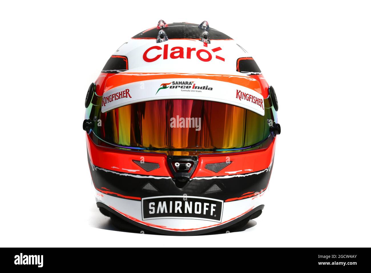 Der Helm von Nico Hulkenberg (GER) Sahara Force India F1. Großer Preis von Australien, Donnerstag, 12. März 2015. Albert Park, Melbourne, Australien. Stockfoto