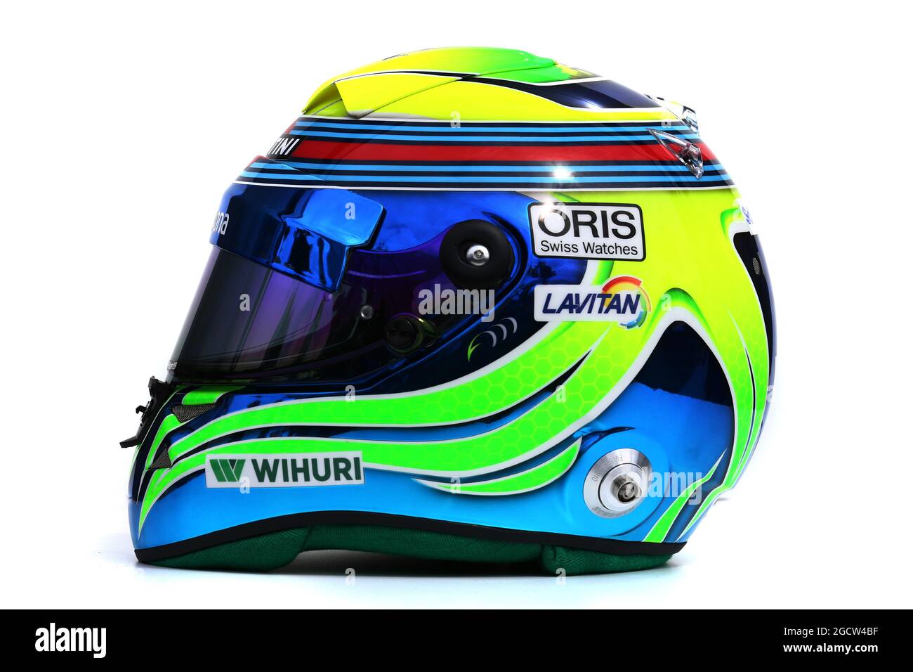 Der Helm von Fam. Massa (BH) Williams. Großer Preis von Australien, Donnerstag, 12. März 2015. Albert Park, Melbourne, Australien. Stockfoto