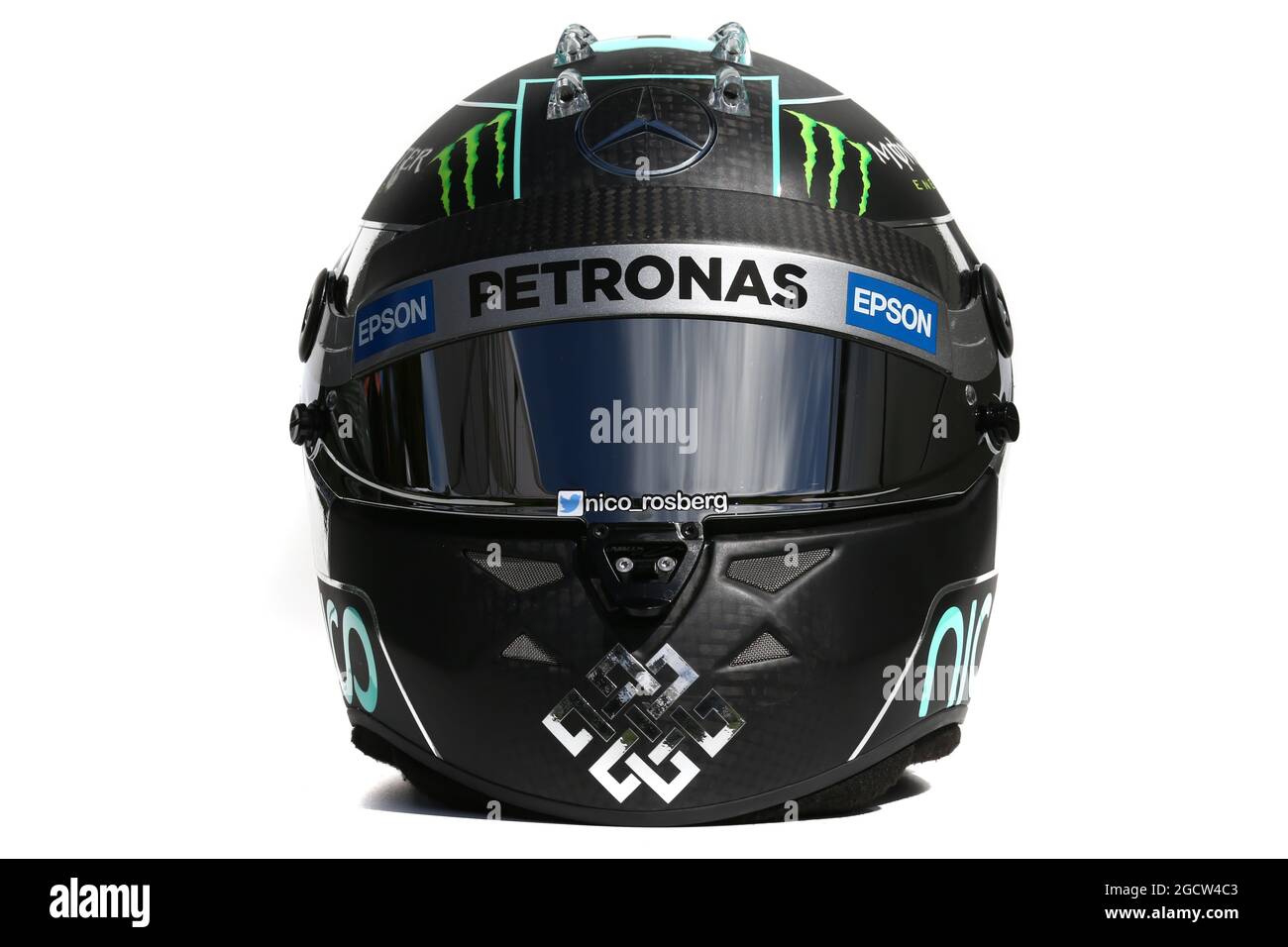 Der Helm von Nico Rosberg (GER) Mercedes AMG F1. Großer Preis von Australien, Donnerstag, 12. März 2015. Albert Park, Melbourne, Australien. Stockfoto
