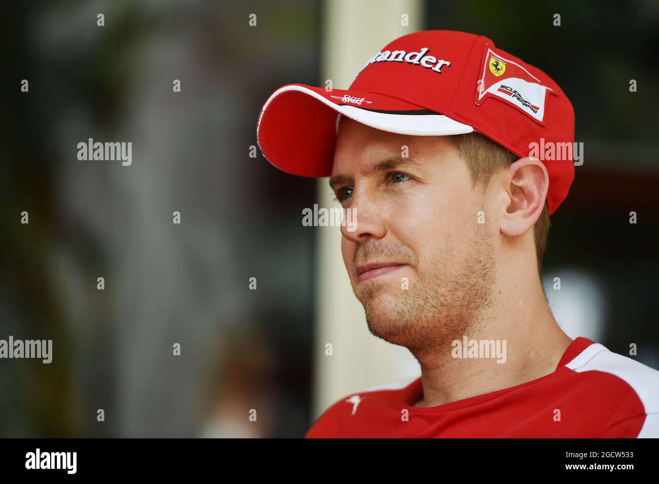 Sebastian Vettel (GER) Ferrari. Großer Preis von Malaysia, Donnerstag, 26. März 2015. Sepang, Kuala Lumpur, Malaysia. Stockfoto