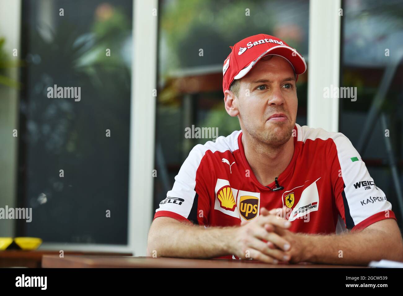 Sebastian Vettel (GER) Ferrari. Großer Preis von Malaysia, Donnerstag, 26. März 2015. Sepang, Kuala Lumpur, Malaysia. Stockfoto