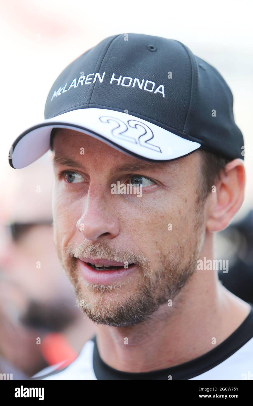 Jenson Button (GBR) McLaren. Großer Preis von Spanien, Donnerstag, 7. Mai 2015. Barcelona, Spanien. Stockfoto