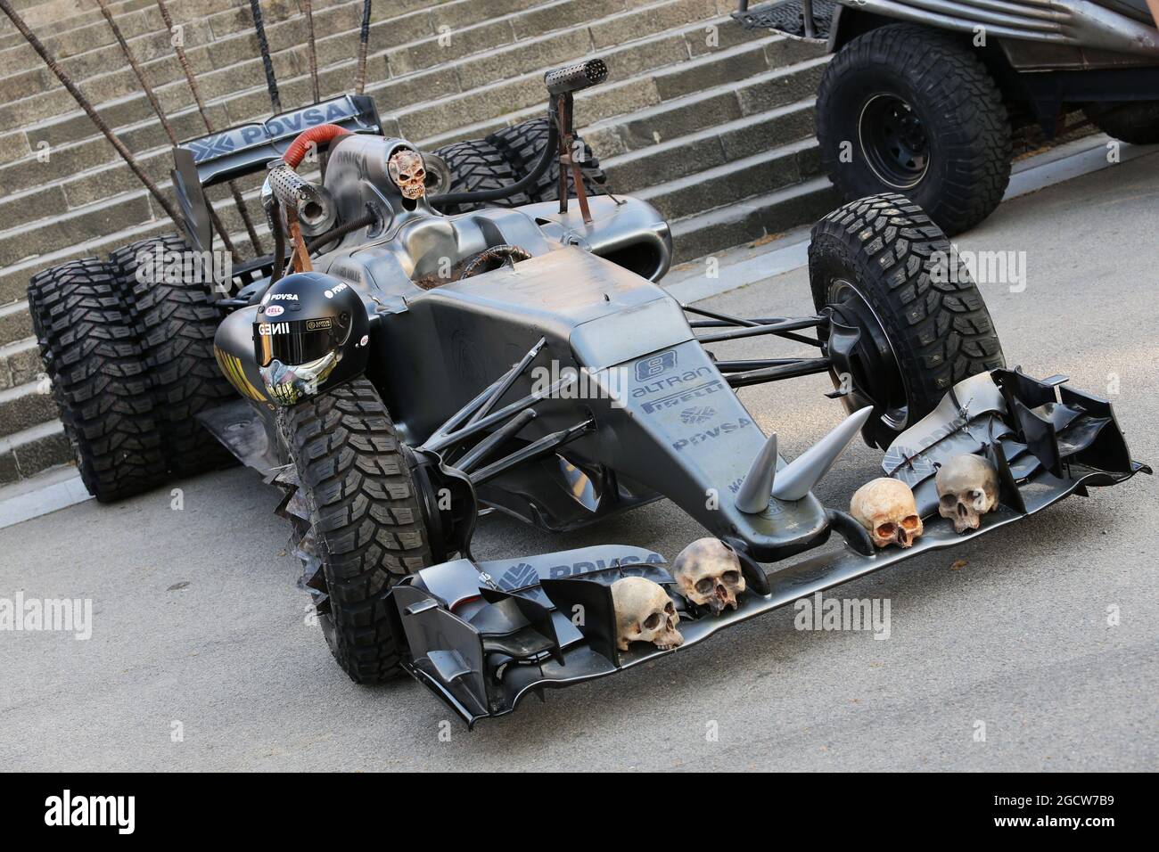 Das Lotus F1 Team wirbt für den Film Mad Max: Fury Road. Großer Preis von Spanien, Freitag, 8. Mai 2015. Barcelona, Spanien. Stockfoto