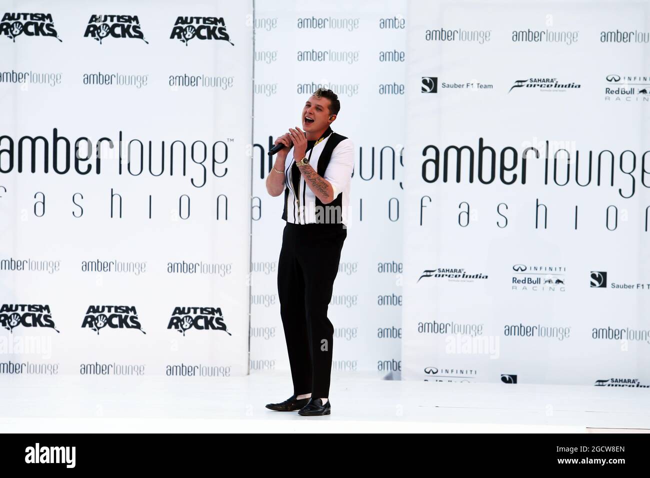 John Newman (GBR) Sänger bei der Amber Lounge Fashion Show. Großer Preis von Monaco, Freitag, 22. Mai 2015. Monte Carlo, Monaco. Stockfoto