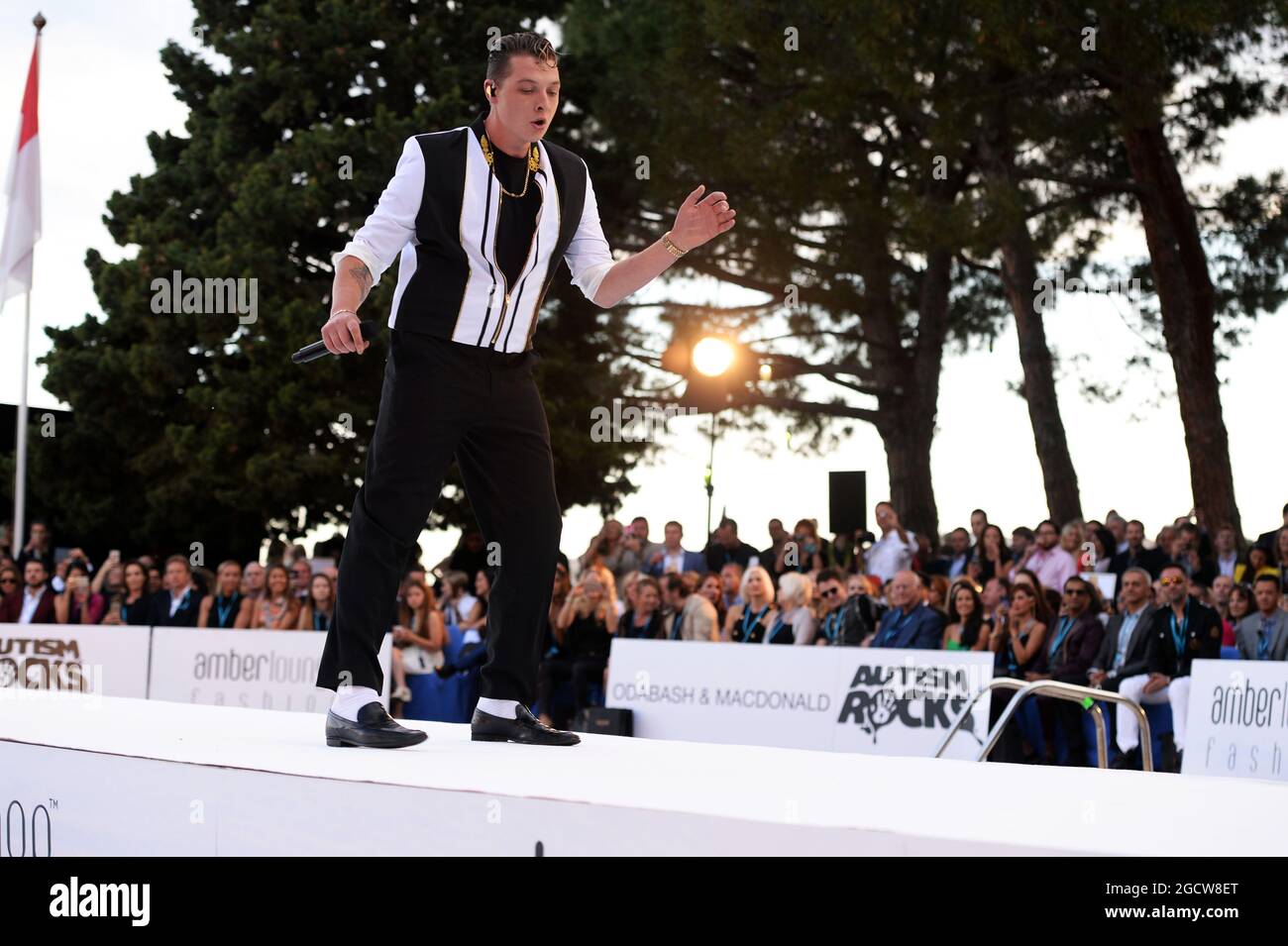 John Newman (GBR) Sänger bei der Amber Lounge Fashion Show. Großer Preis von Monaco, Freitag, 22. Mai 2015. Monte Carlo, Monaco. Stockfoto
