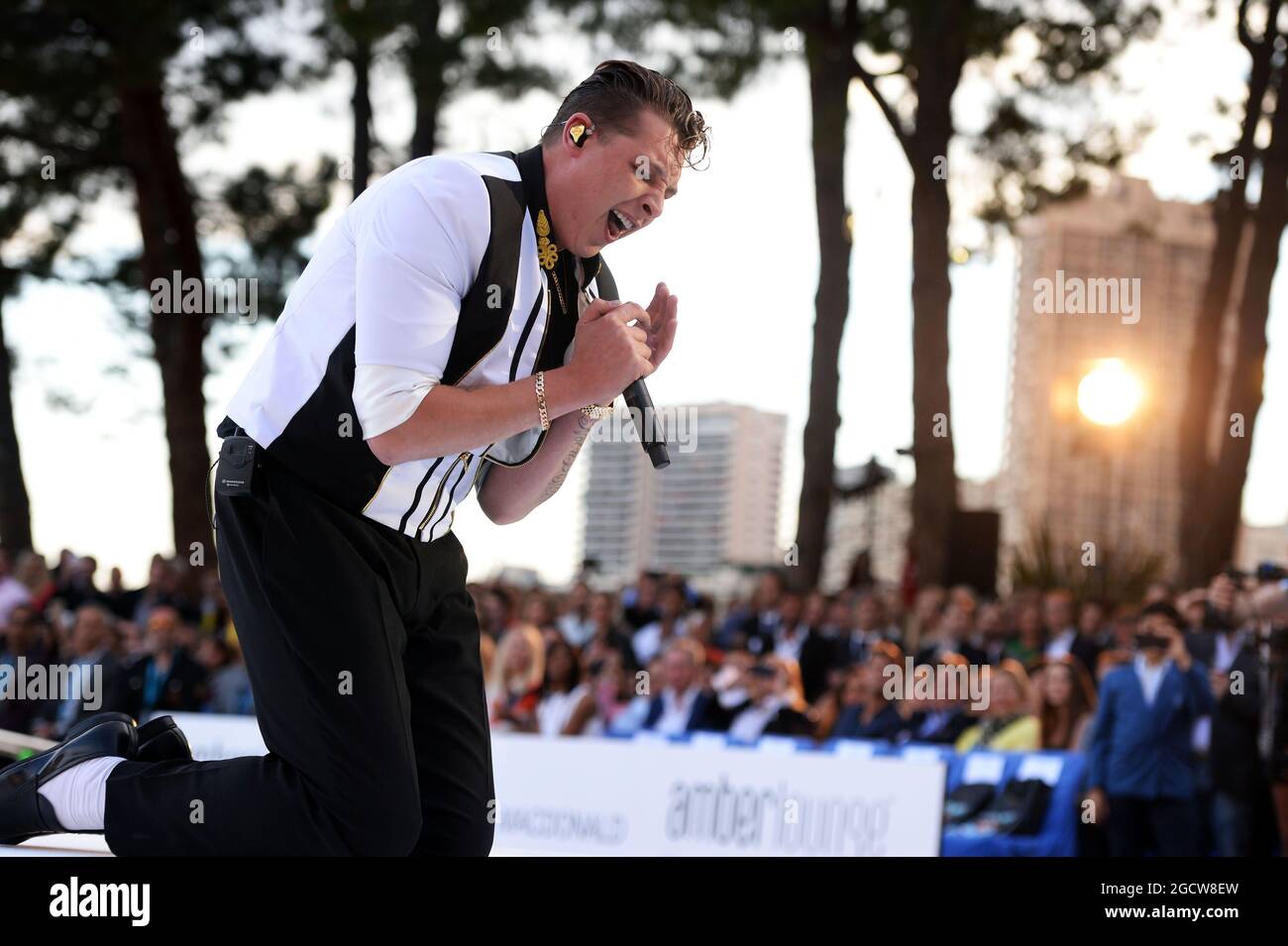 John Newman (GBR) Sänger bei der Amber Lounge Fashion Show. Großer Preis von Monaco, Freitag, 22. Mai 2015. Monte Carlo, Monaco. Stockfoto
