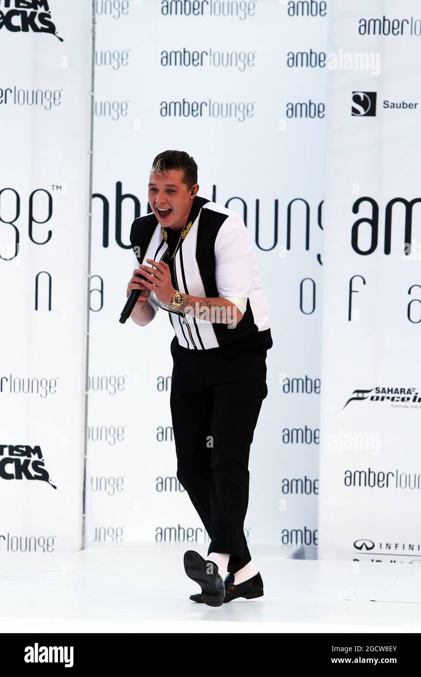 John Newman (GBR) Sänger bei der Amber Lounge Fashion Show. Großer Preis von Monaco, Freitag, 22. Mai 2015. Monte Carlo, Monaco. Stockfoto