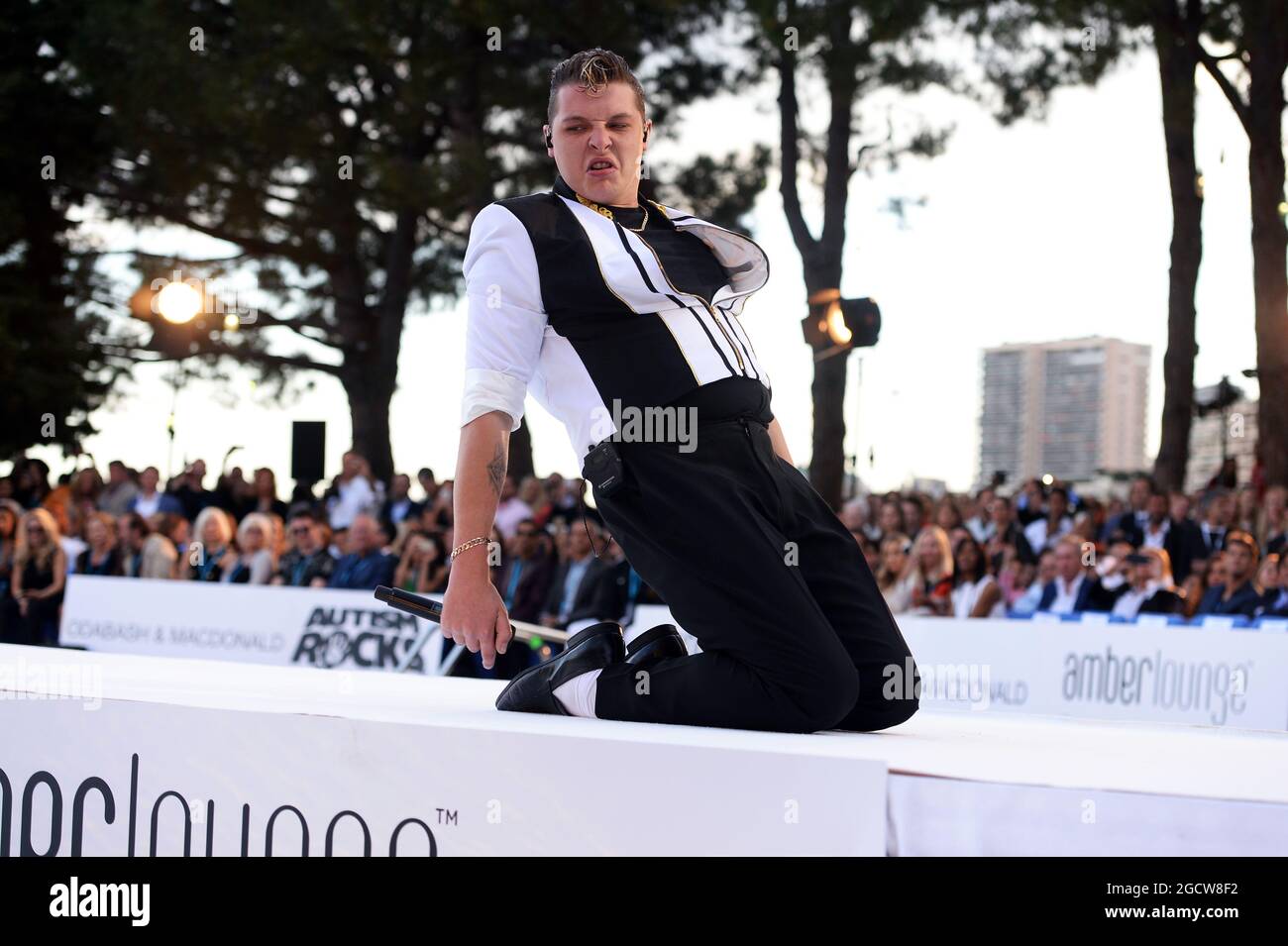John Newman (GBR) Sänger bei der Amber Lounge Fashion Show. Großer Preis von Monaco, Freitag, 22. Mai 2015. Monte Carlo, Monaco. Stockfoto
