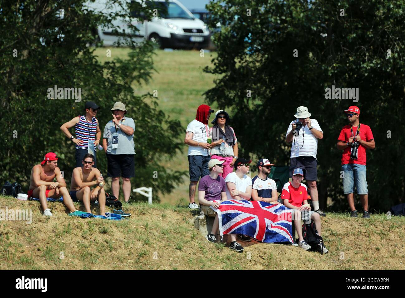 Lüfter. Großer Preis von Ungarn, Freitag, 24. Juli 2015. Budapest, Ungarn. Stockfoto